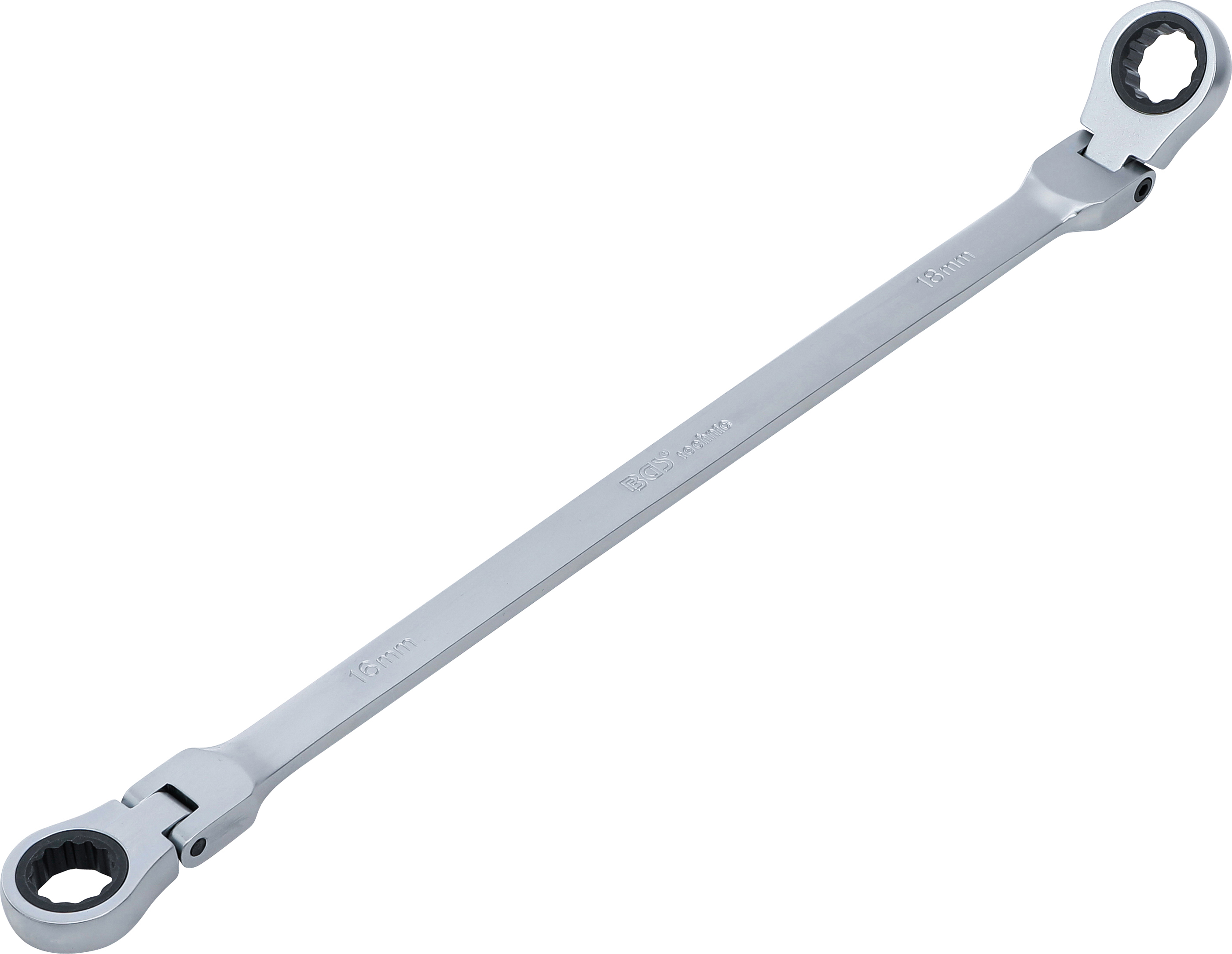 BGS Doppel-Ratschen-Gelenkschlüssel | SW 16 x 18 mm