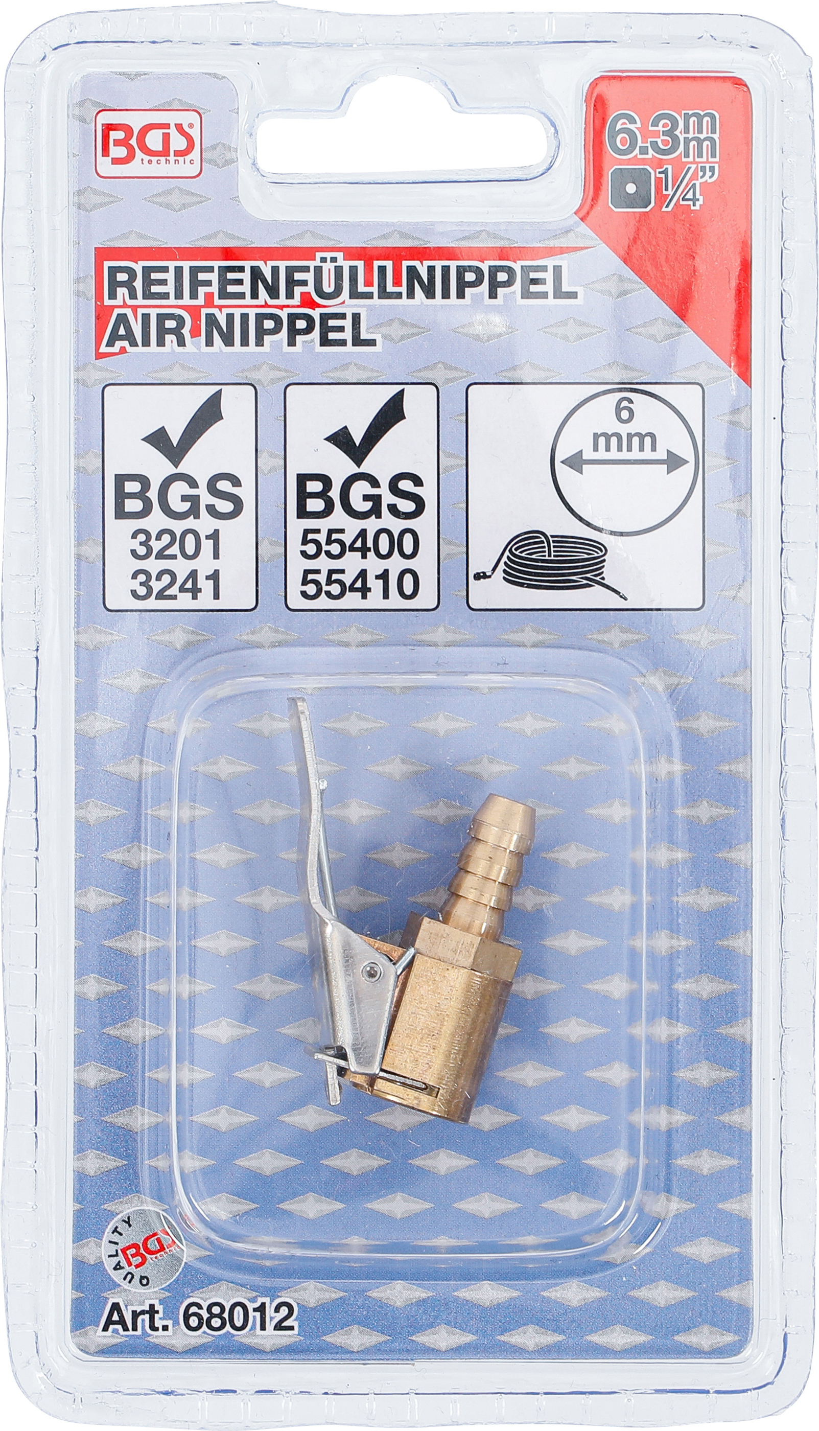 BGS Reifenfüllnippel | 6,3 mm (1/4")