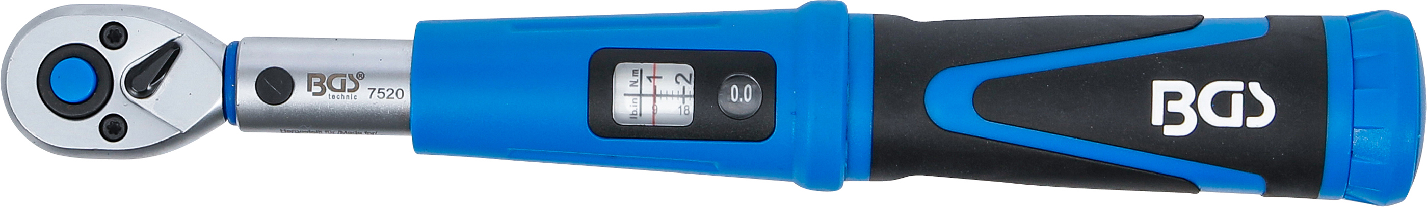 BGS Drehmomentschlüssel | Abtrieb Außenvierkant 6,3 mm (1/4") | 1 - 5 Nm