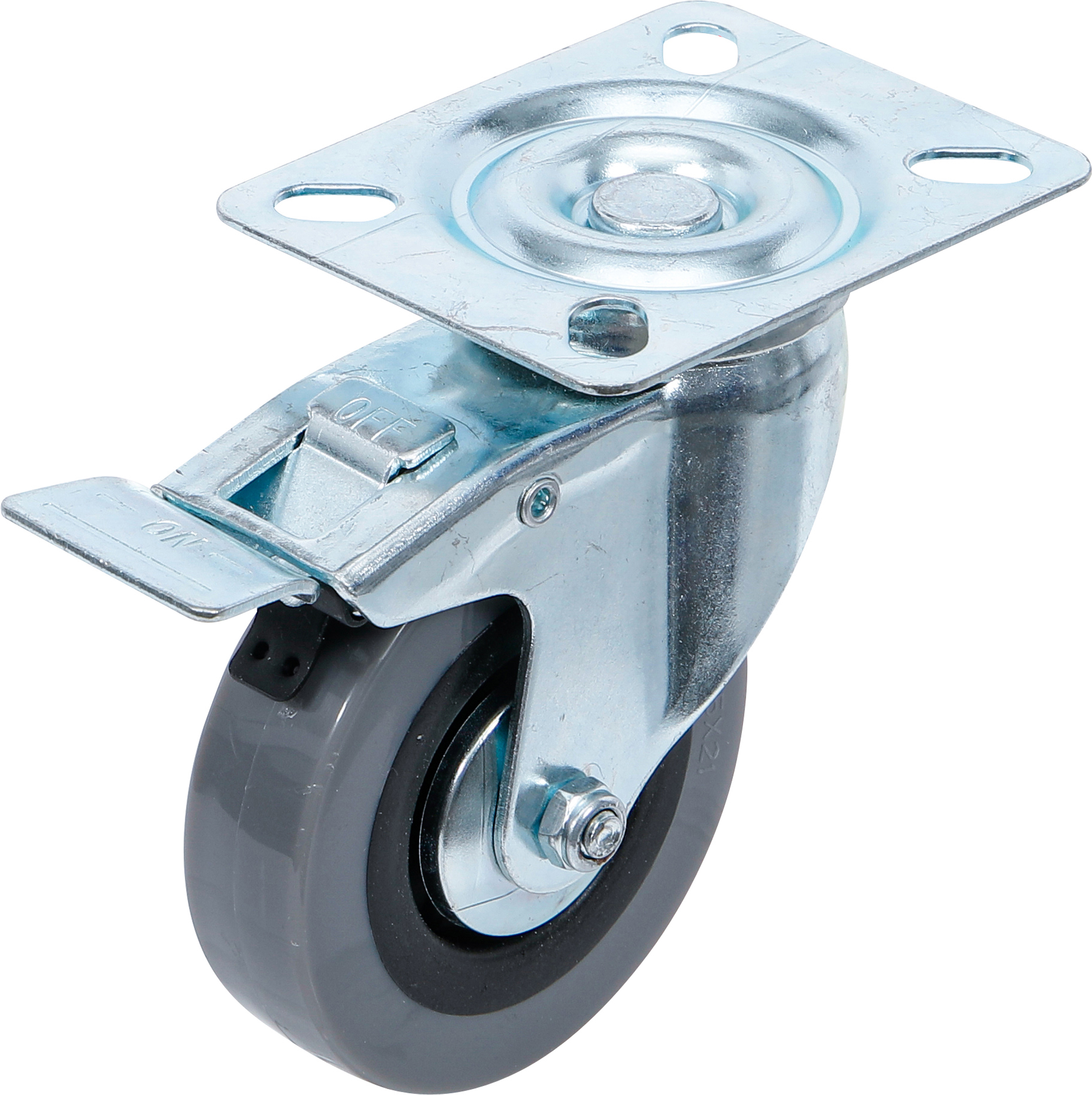 BGS Lenkrolle mit Bremse | mit Anschraubsockel | Ø 75 mm