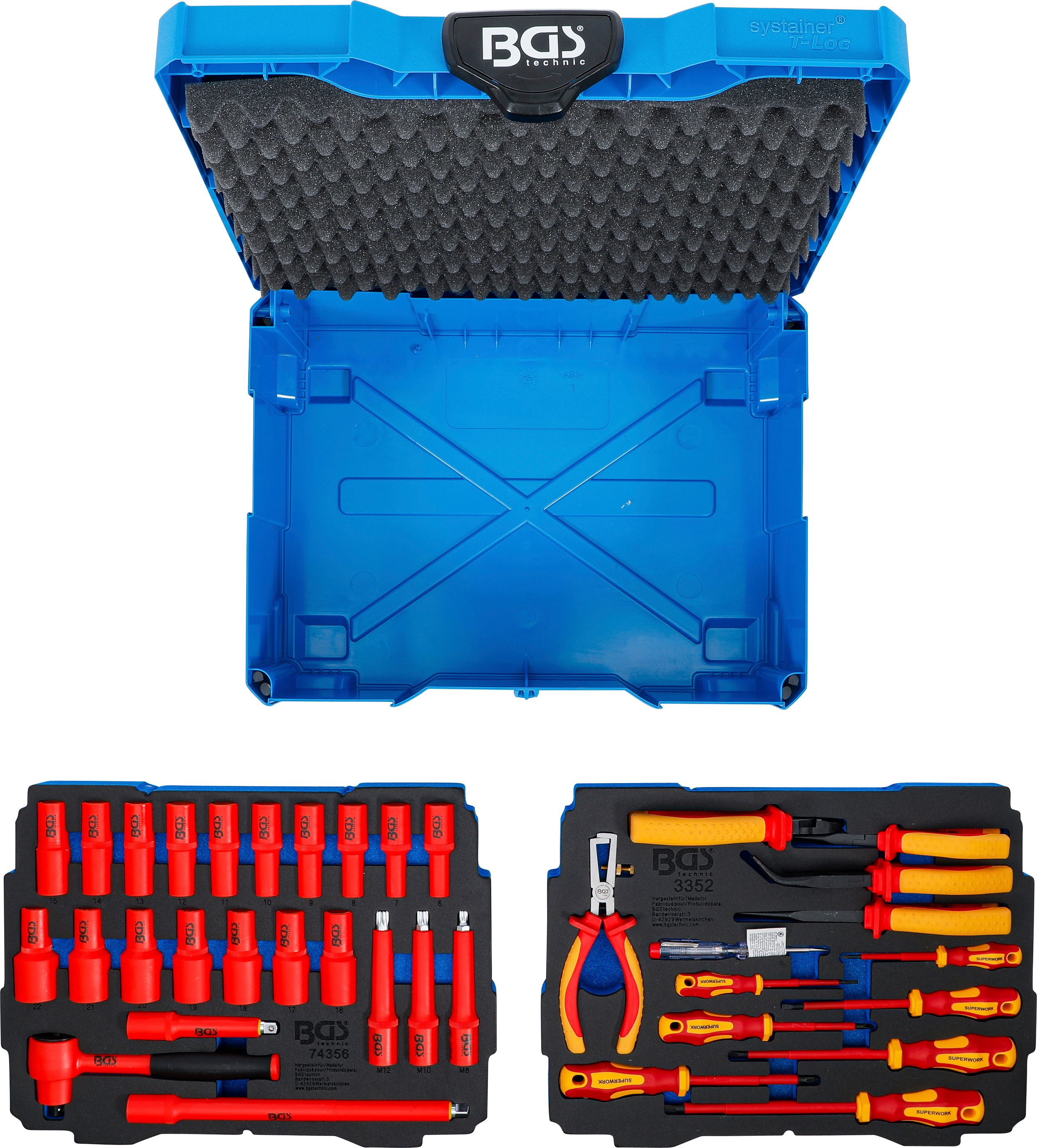BGS VDE-Zangen- / Schraubendreher- und Steckschlüssel-Satz | BGS systainer® | 36-tlg.