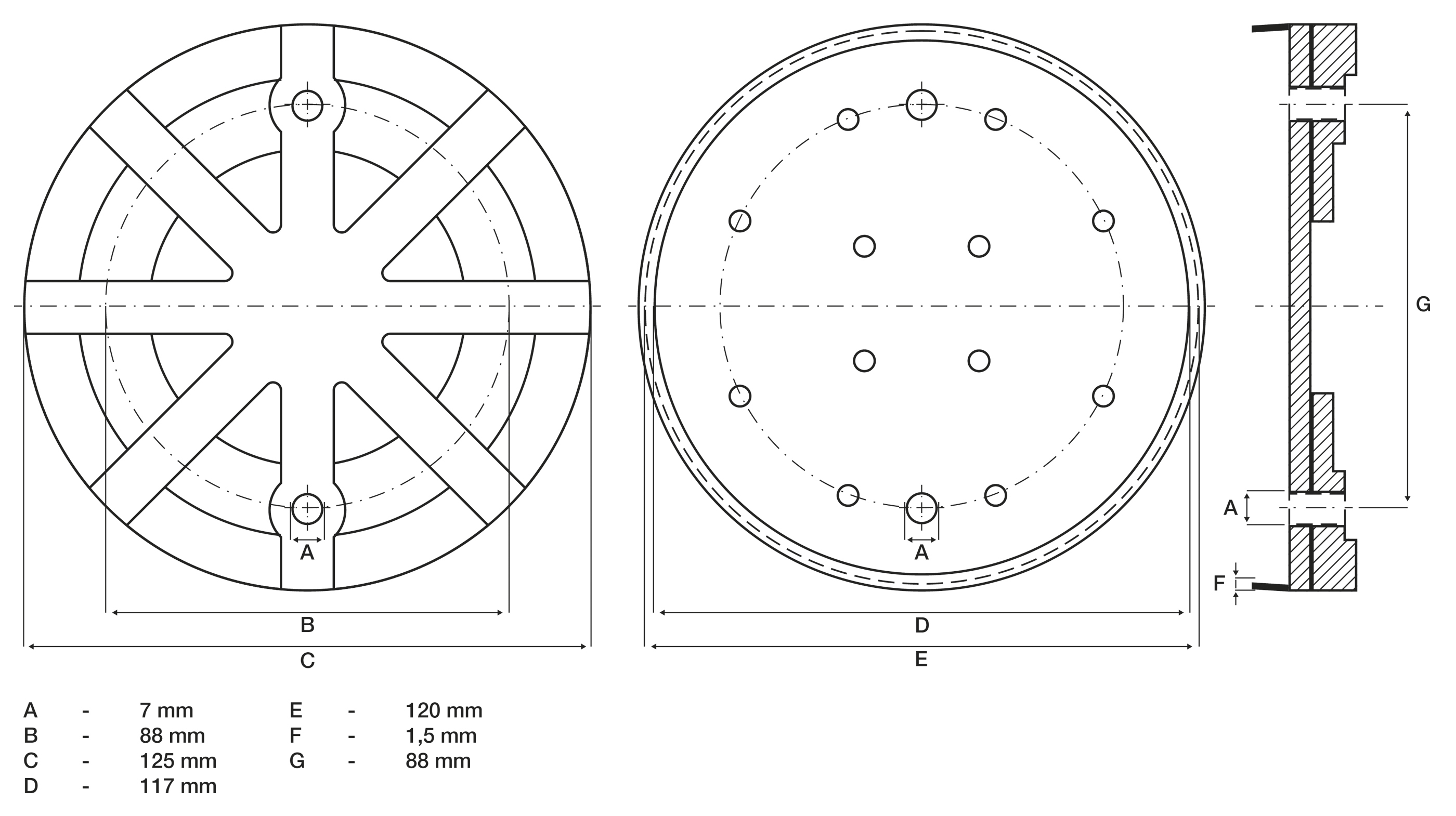 BGS Gummiteller | für Hebebühnen | Ø 125 mm
