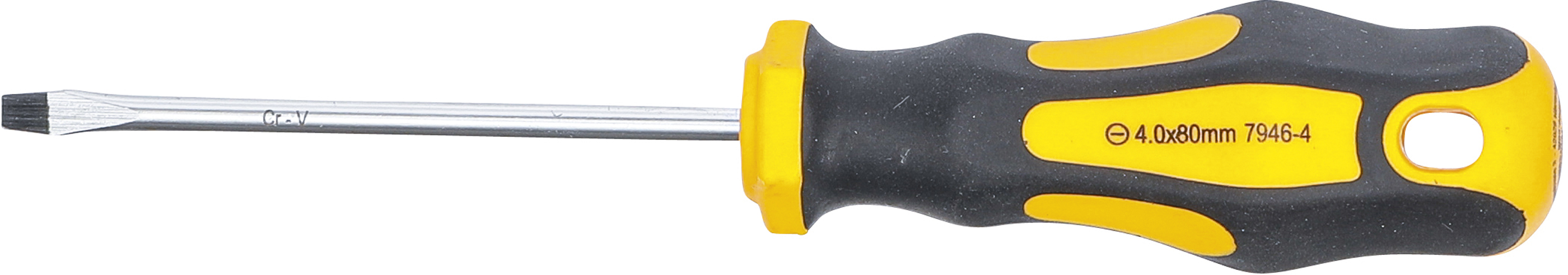 BGS Schraubendreher | Schlitz 4 mm | Klingenlänge 80 mm