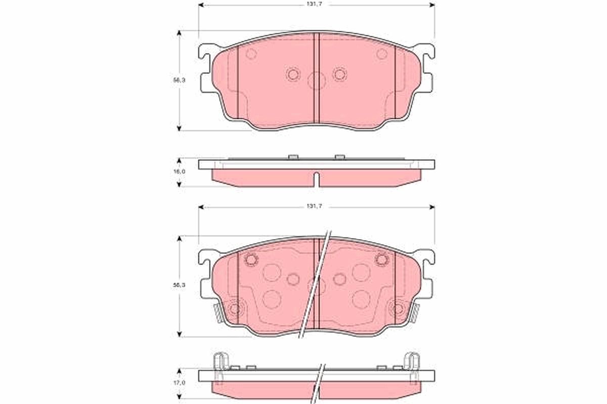 Bremsbelagsatz, Scheibenbremse