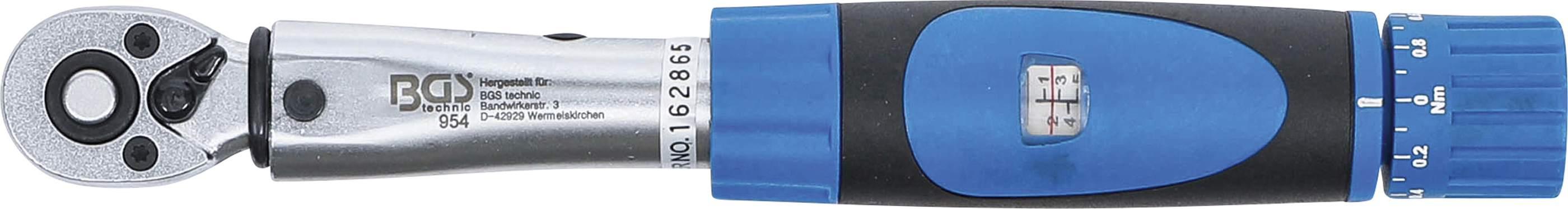 BGS Drehmomentschlüssel | Abtrieb Außenvierkant 6,3 mm (1/4") | 1 - 6 Nm