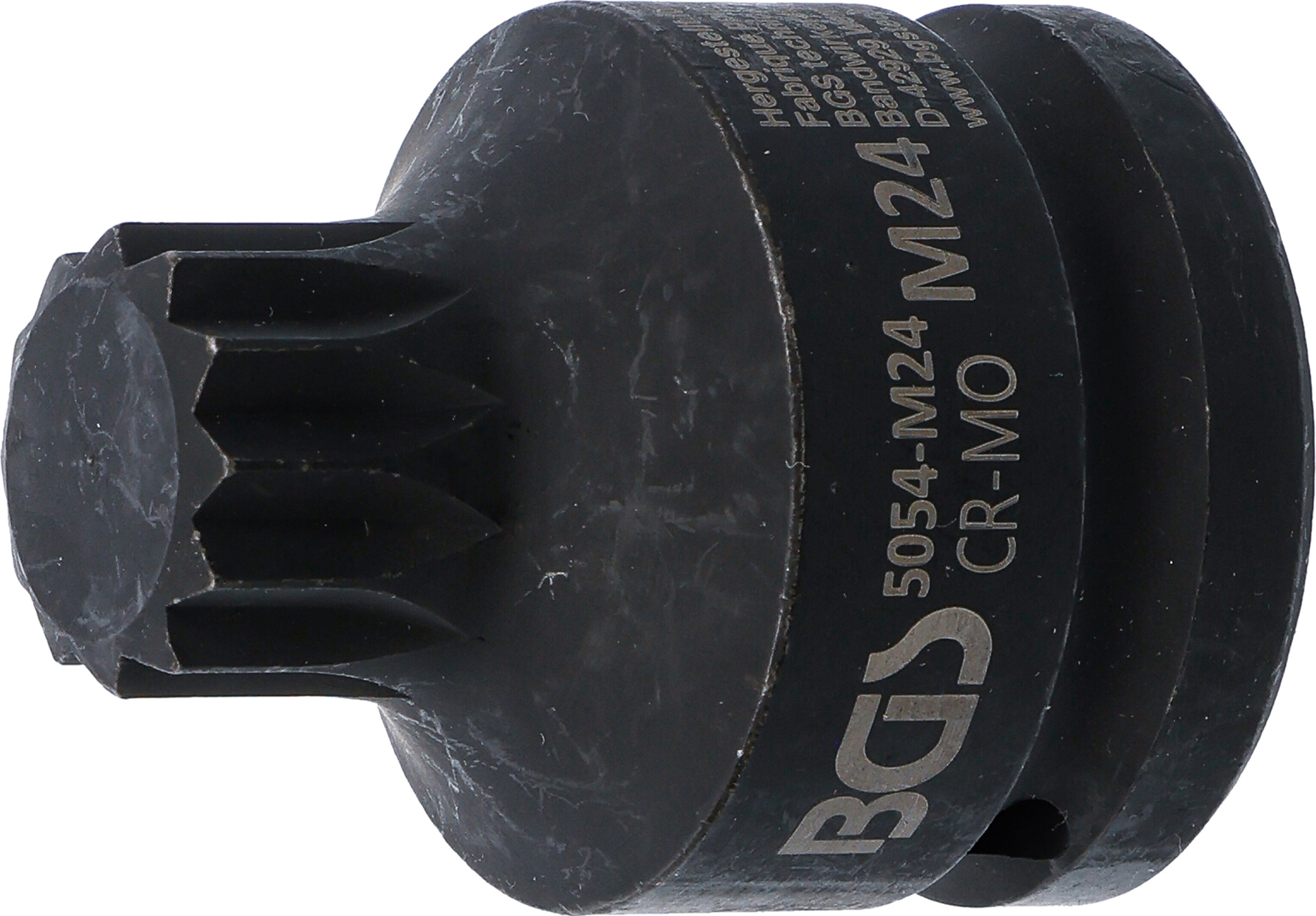BGS Kraft-Bit-Einsatz | Länge 55 mm | Antrieb Innenvierkant 20 mm (3/4") | Innenvielzahn (für XZN) M24