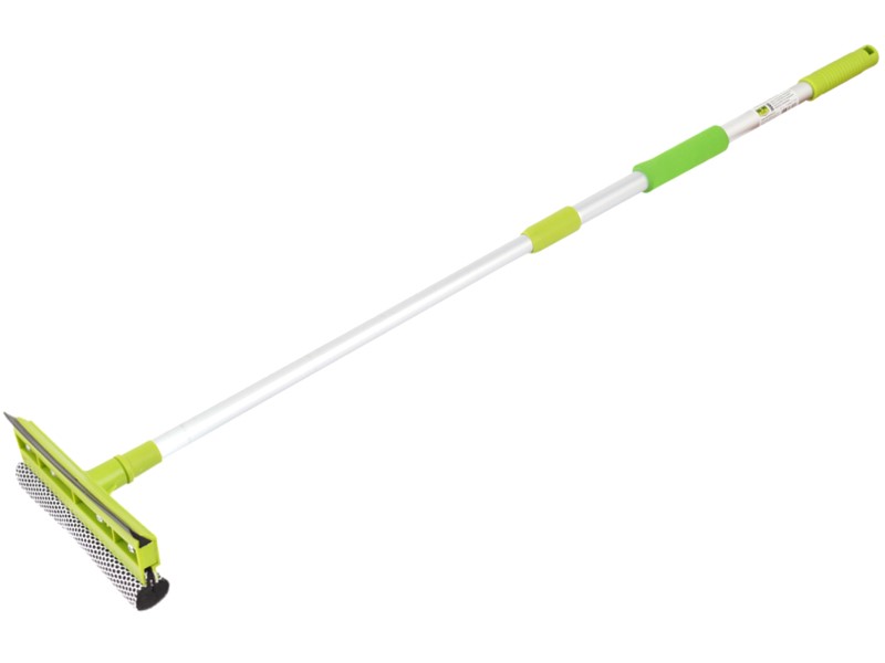 Carmotion Scheibenreiniger mit Schwamm und Abzieher 20 cm mit Alu Teleskopstiel