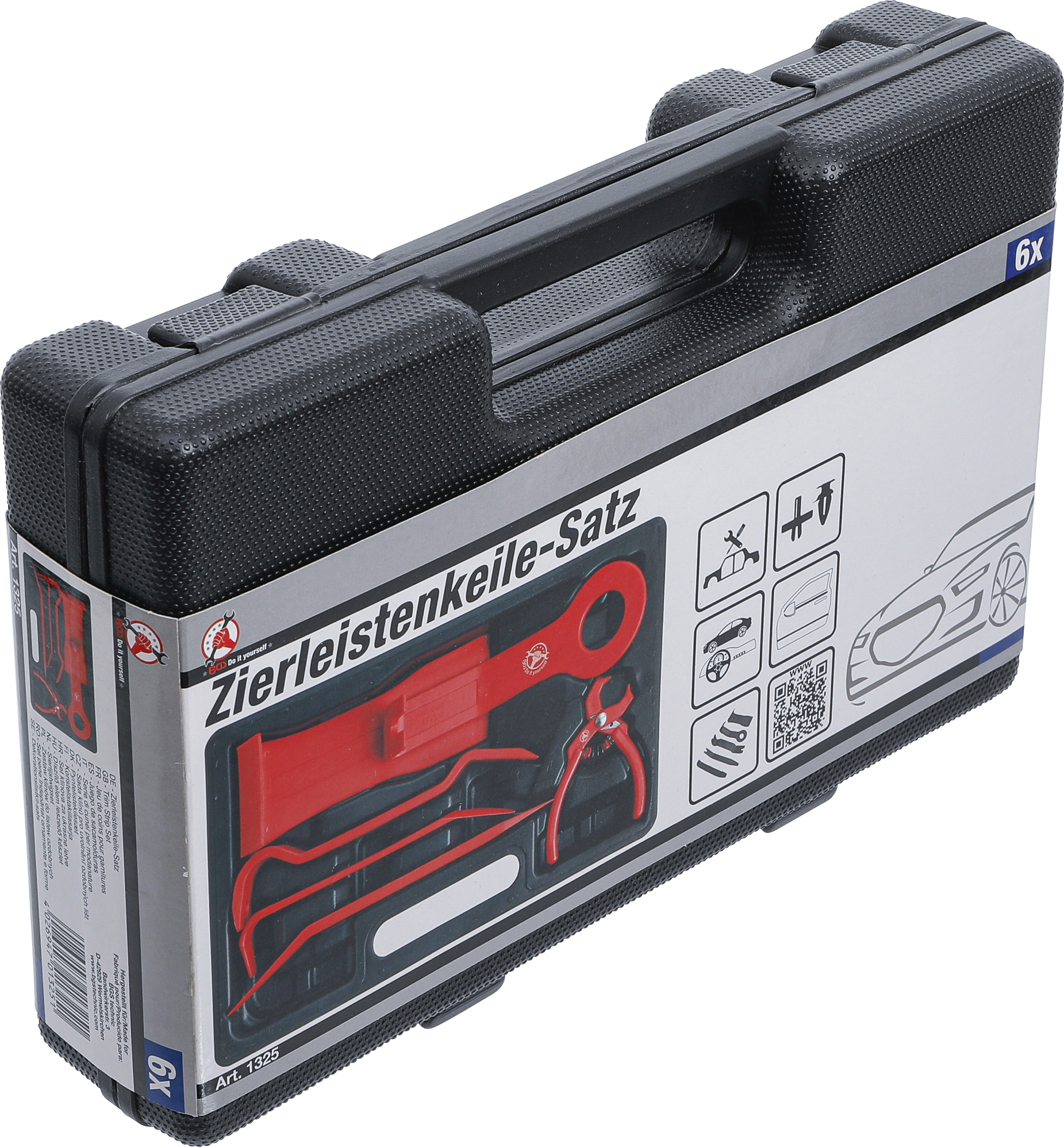 BGS Zierleistenkeile-Satz | verschiedene Formen | mit Niet-Lösezange | 6-tlg.