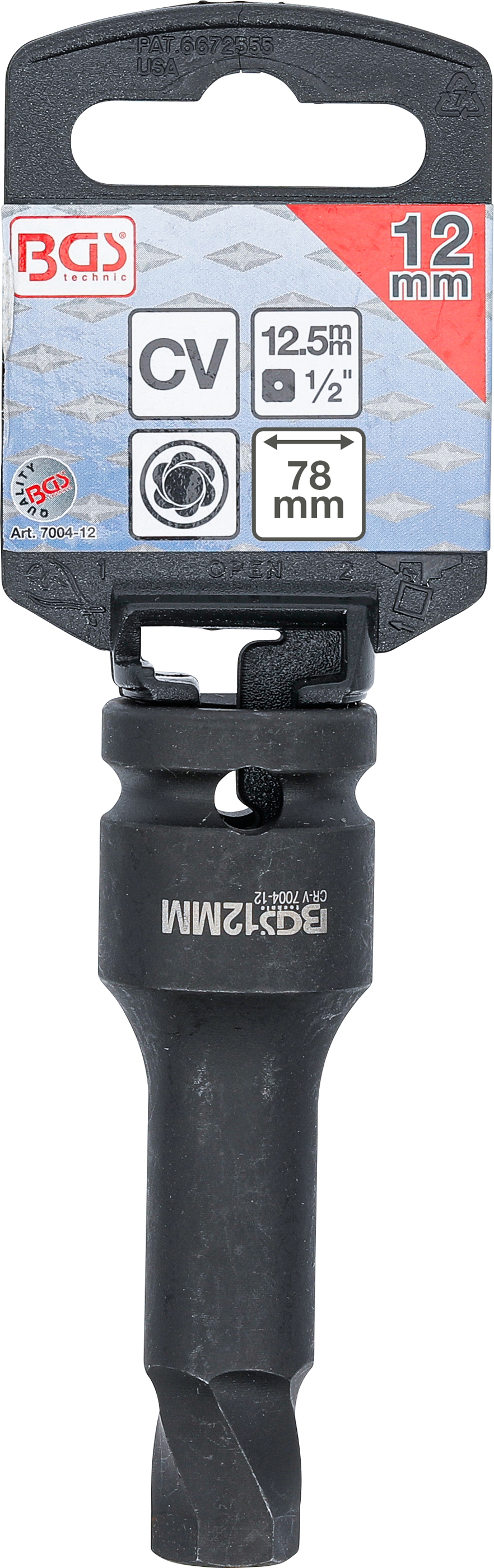 BGS Schraubenausdreher | Antrieb Innenvierkant 12,5 mm (1/2") | für defekten Innensechskant 12 mm