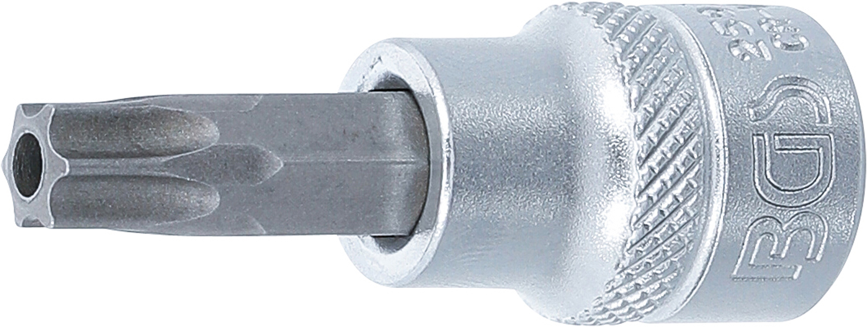 BGS Bit-Einsatz | Antrieb Innenvierkant 10 mm (3/8") | T-Profil (für Torx) mit Bohrung T45