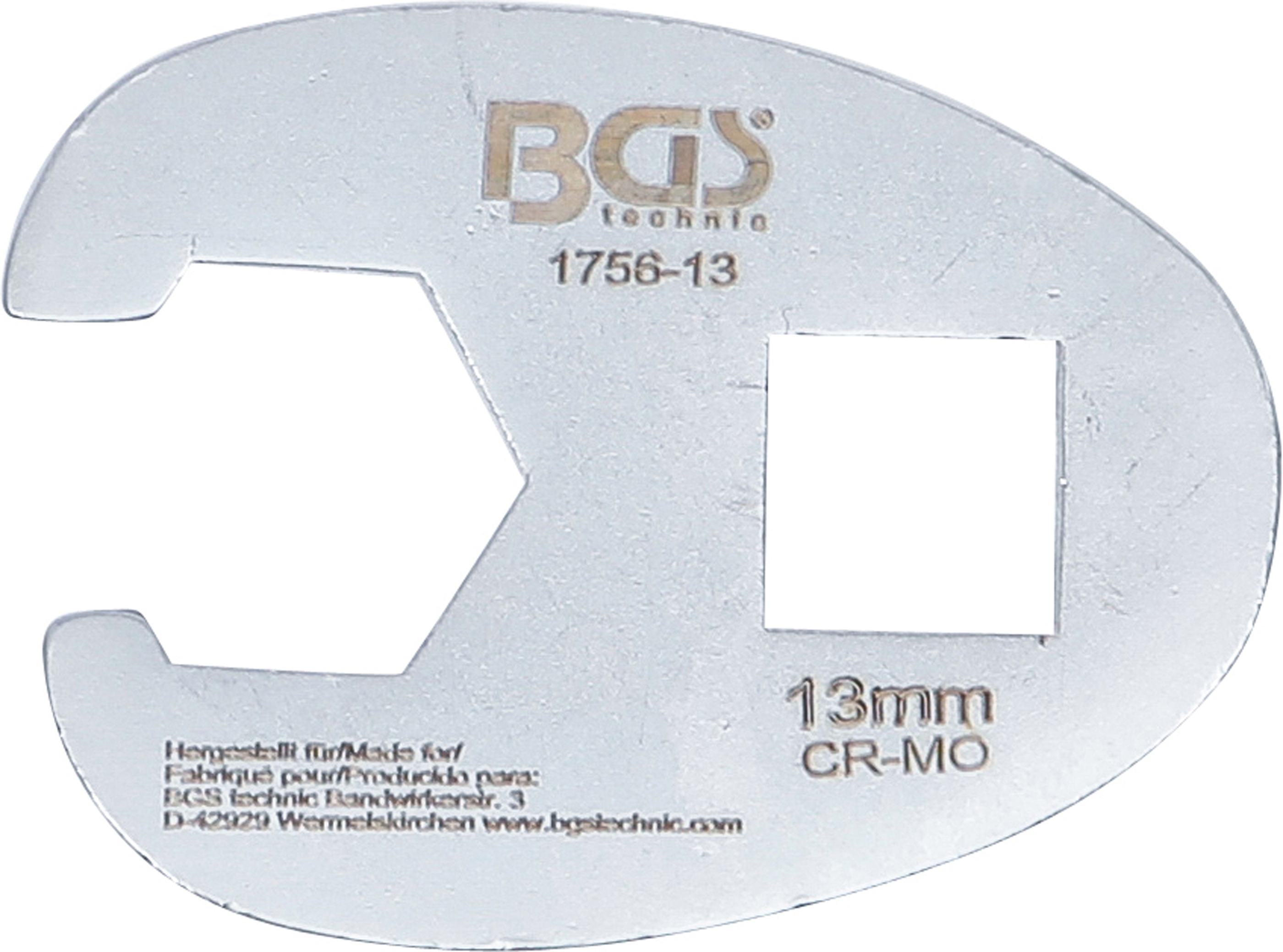 BGS Hahnenfußschlüssel | Antrieb Innenvierkant 10 mm (3/8") | SW 13 mm