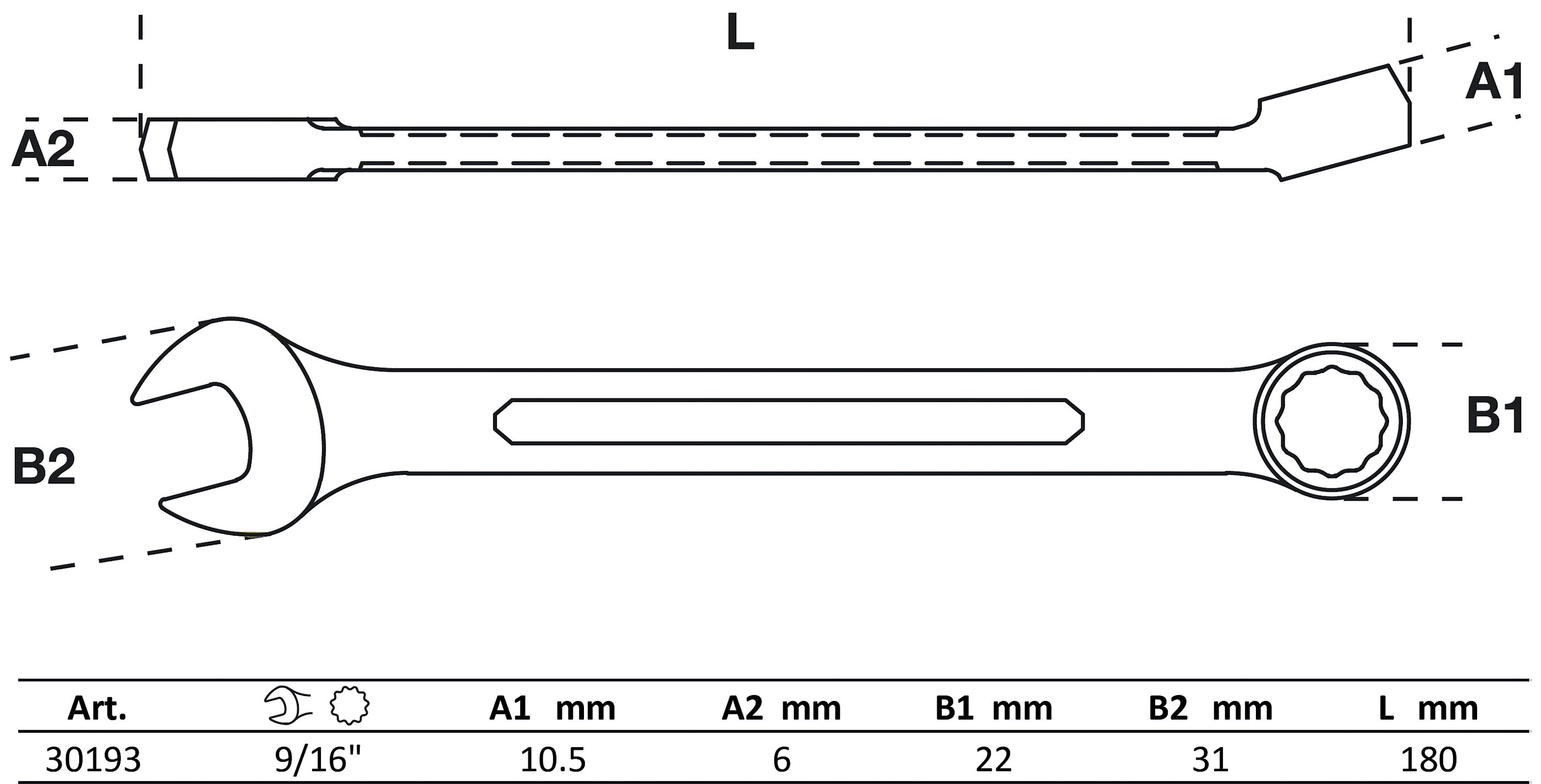 BGS Maul-Ringschlüssel | SW 9/16"