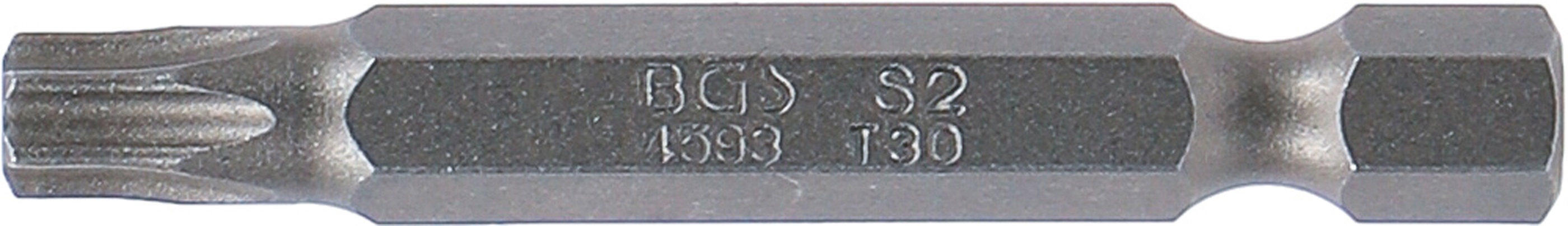 BGS Bit | Länge 50 mm | Antrieb Außensechskant 6,3 mm (1/4") | T-Profil (für Torx) T30