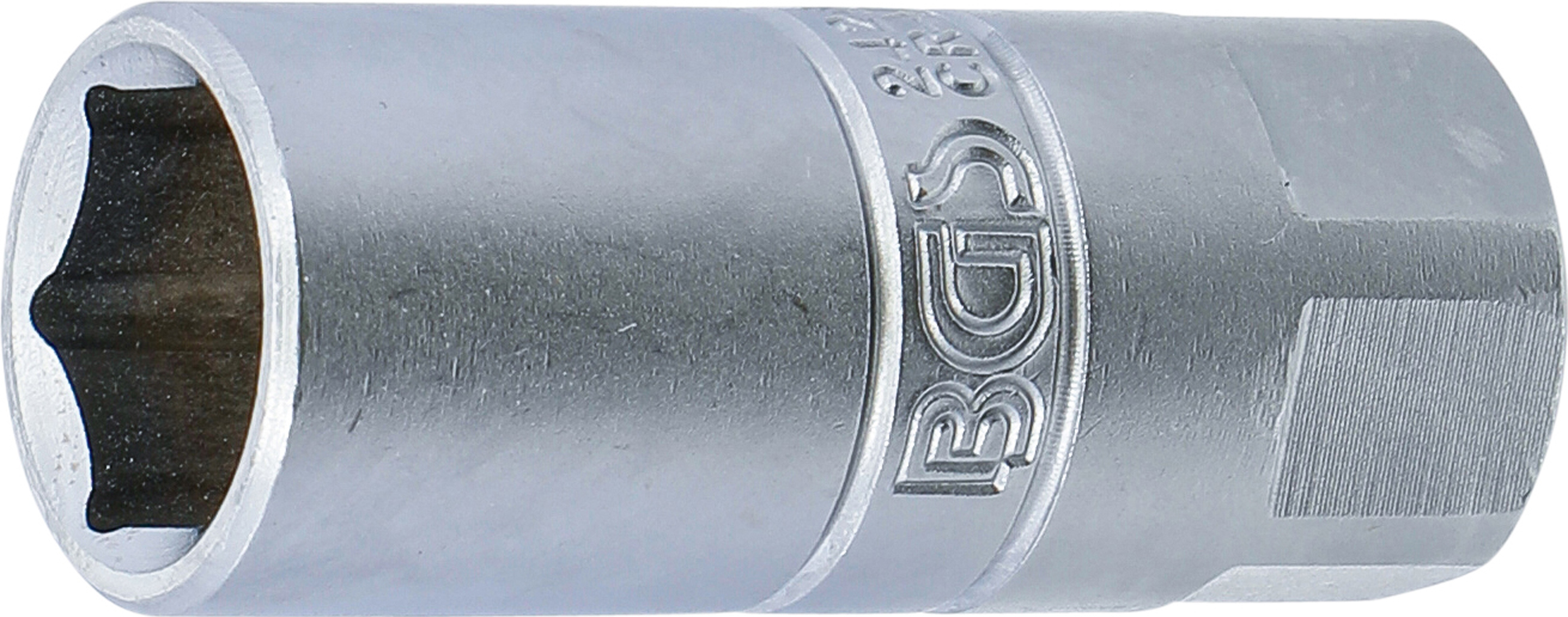 BGS Zündkerzen-Einsatz Sechskant | Antrieb Innenvierkant 12,5 mm (1/2") | SW 18 mm