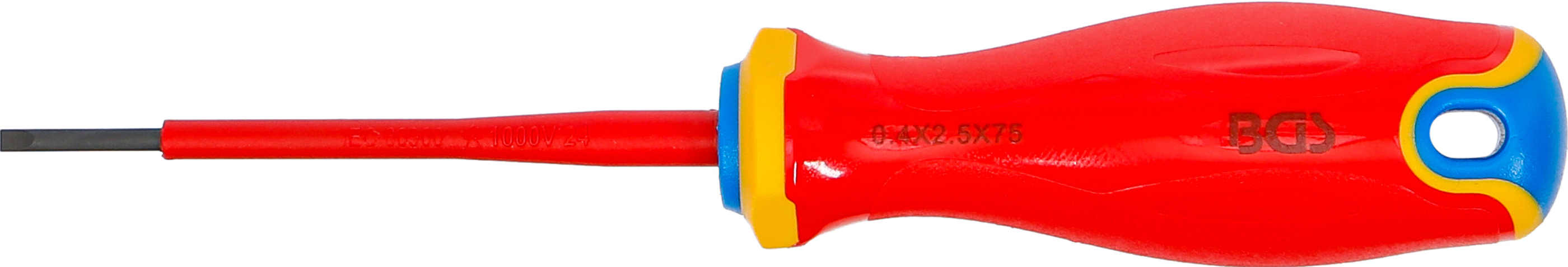 BGS VDE-Schraubendreher | extra dünne Spitze | Schlitz 2,5 mm