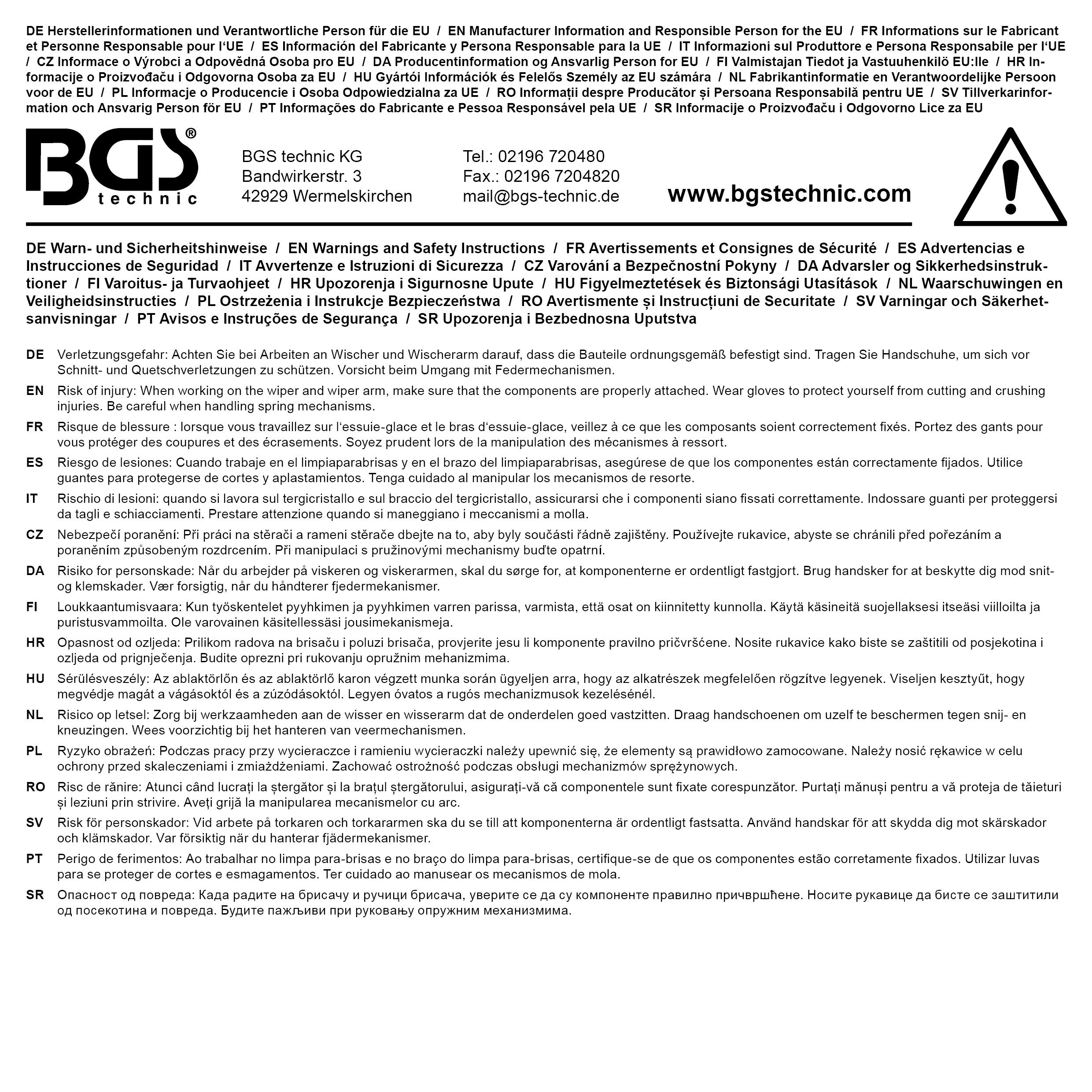 BGS Heckscheiben-Waschanlagen-Reparatur-Satz | für VAG