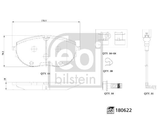 Bremsbelagsatz, Scheibenbremse