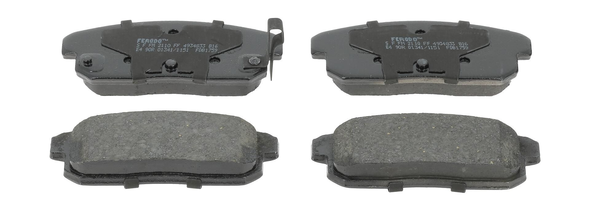 Bremsbelagsatz, Scheibenbremse