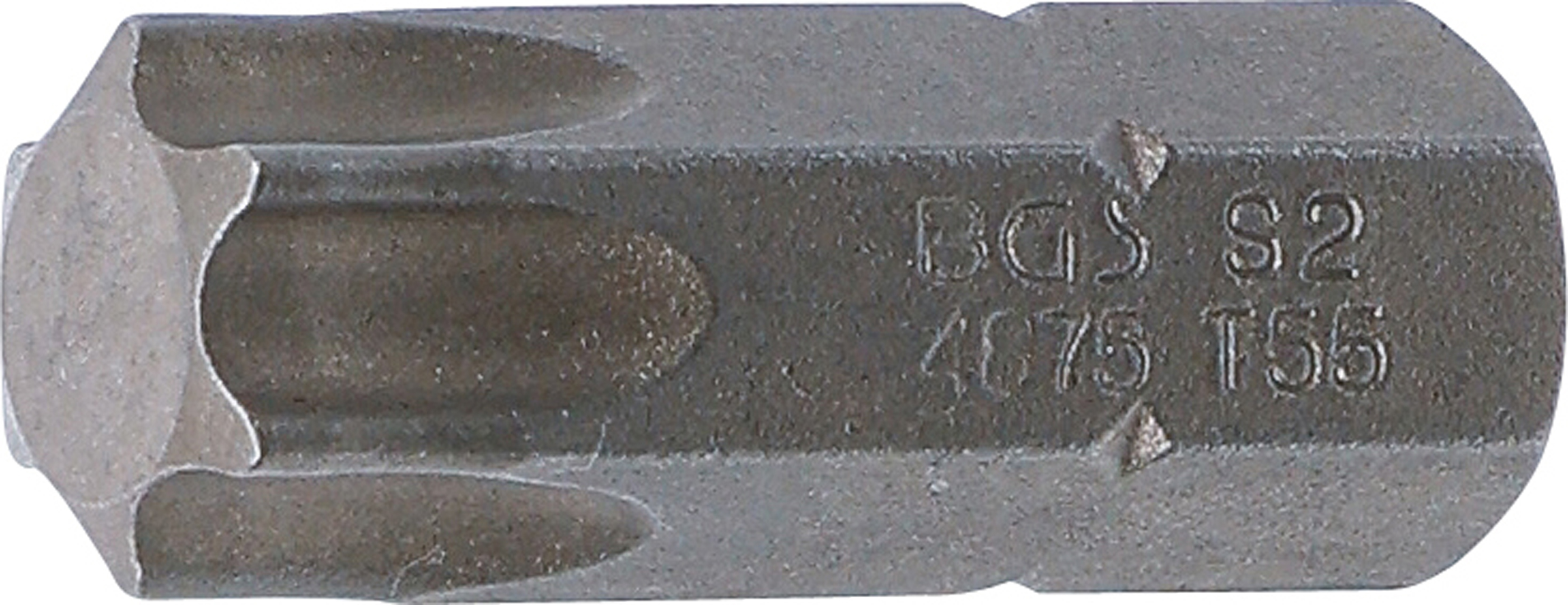 BGS Bit | Länge 30 mm | Antrieb Außensechskant 10 mm (3/8") | T-Profil (für Torx) T55