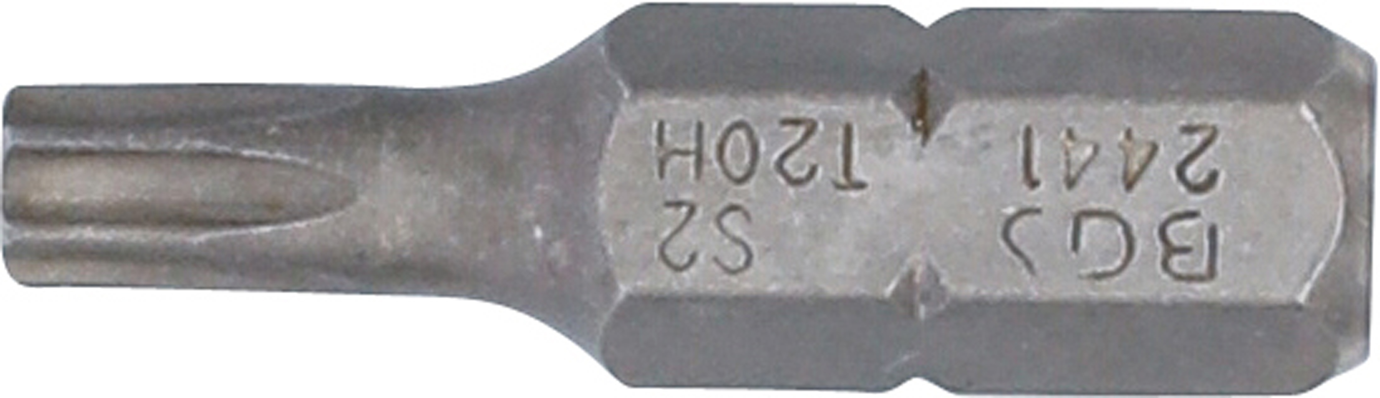 BGS Bit | Länge 25 mm | Antrieb Außensechskant 6,3 mm (1/4") | T-Profil (für Torx) mit Bohrung T20