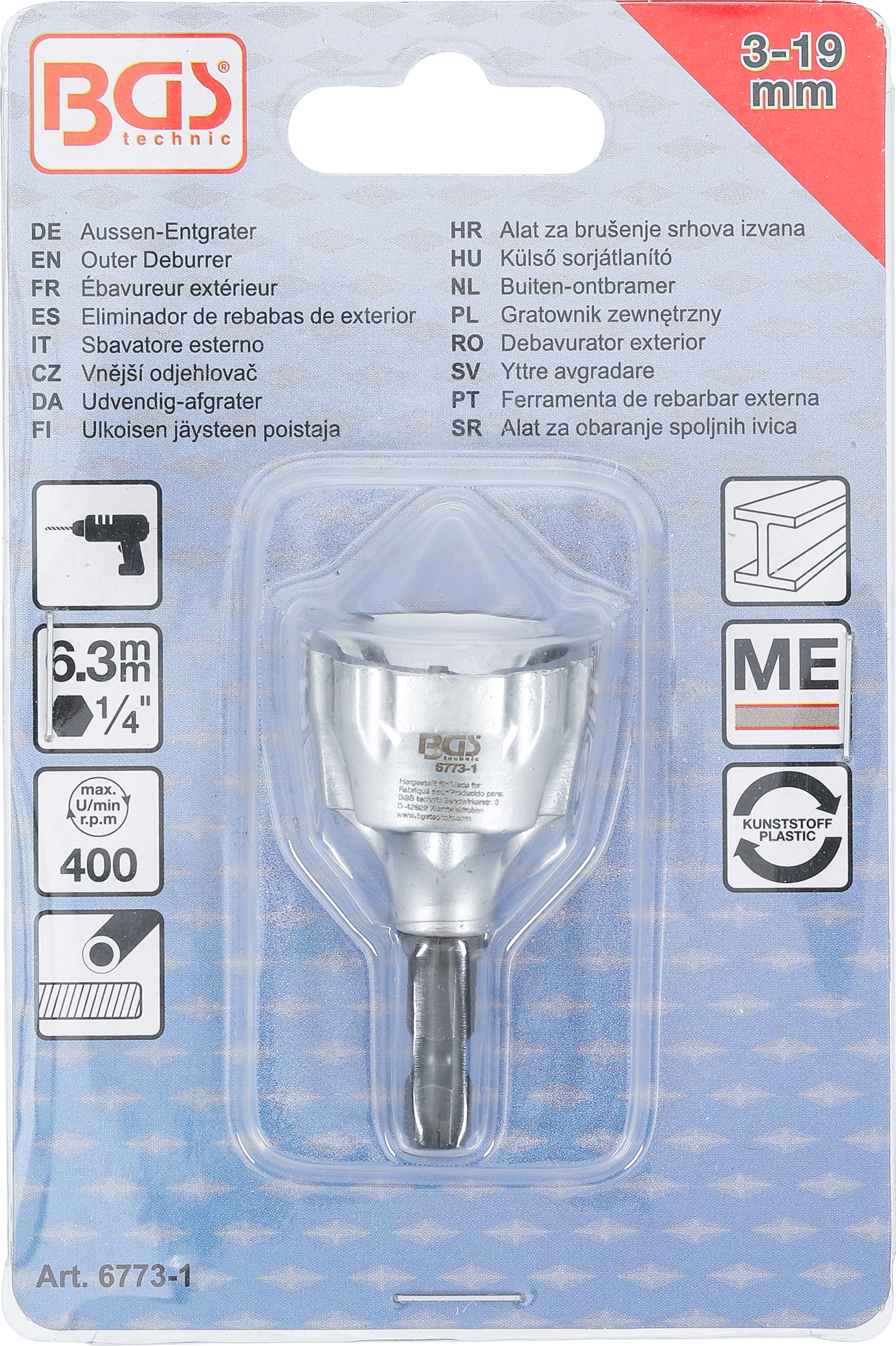 BGS Aussen-Entgrater | für Ø 3 - 19 mm