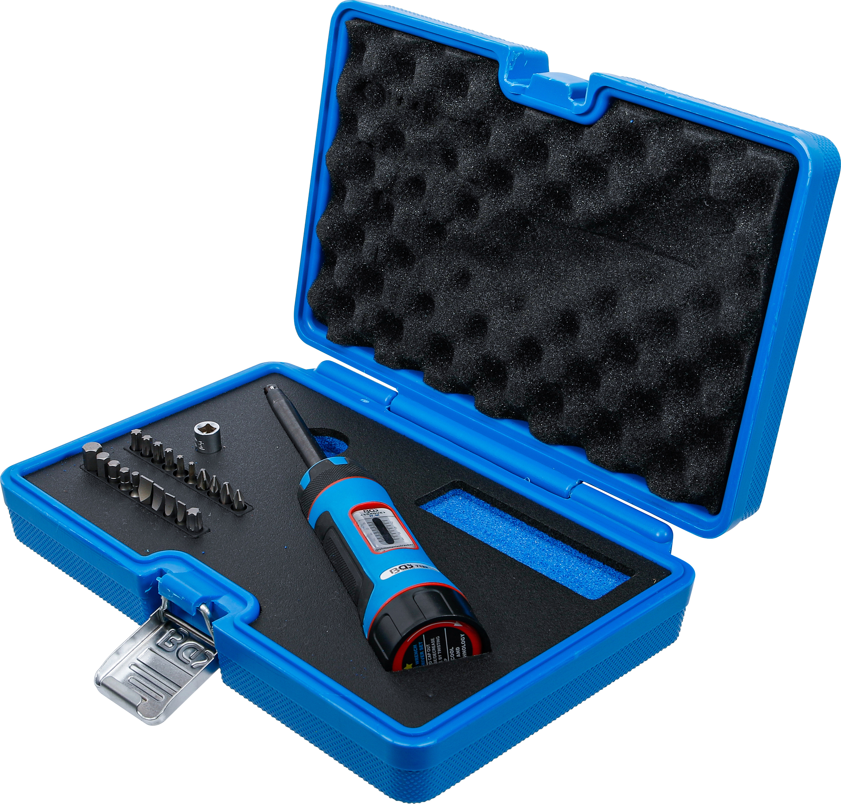 BGS Drehmomentschrauber-Satz | mit Bit-Satz | Abtrieb Außenvierkant 6,3 mm (1/4") | 1 - 8 Nm | 22-tlg.