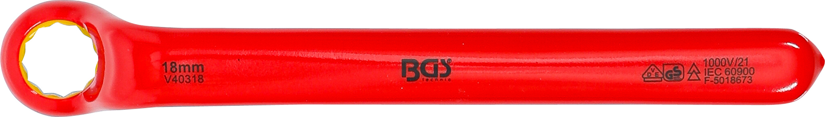 BGS VDE-Einringschlüssel | tief gekröpft | SW 18 mm