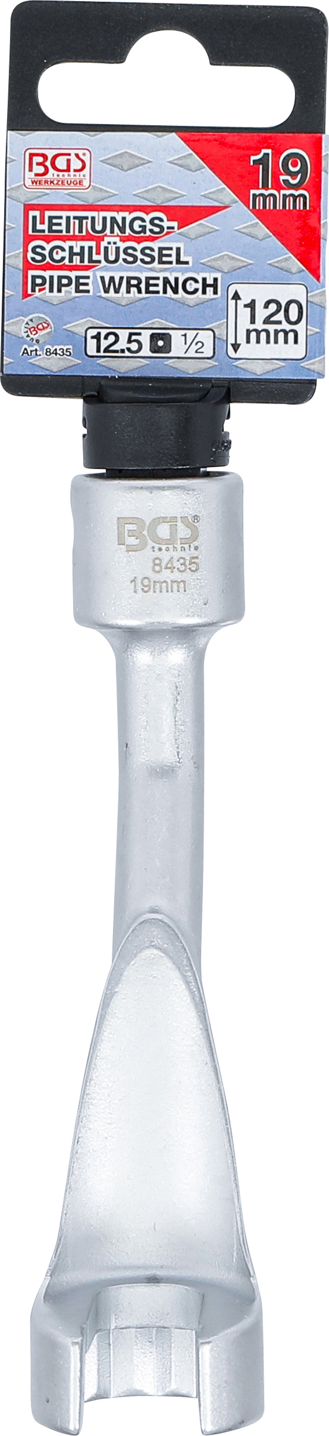 BGS Spezial-Schlüssel für Einspritzleitungen | für Mercedes-Benz | Antrieb 12,5 mm (1/2") | SW 19 mm