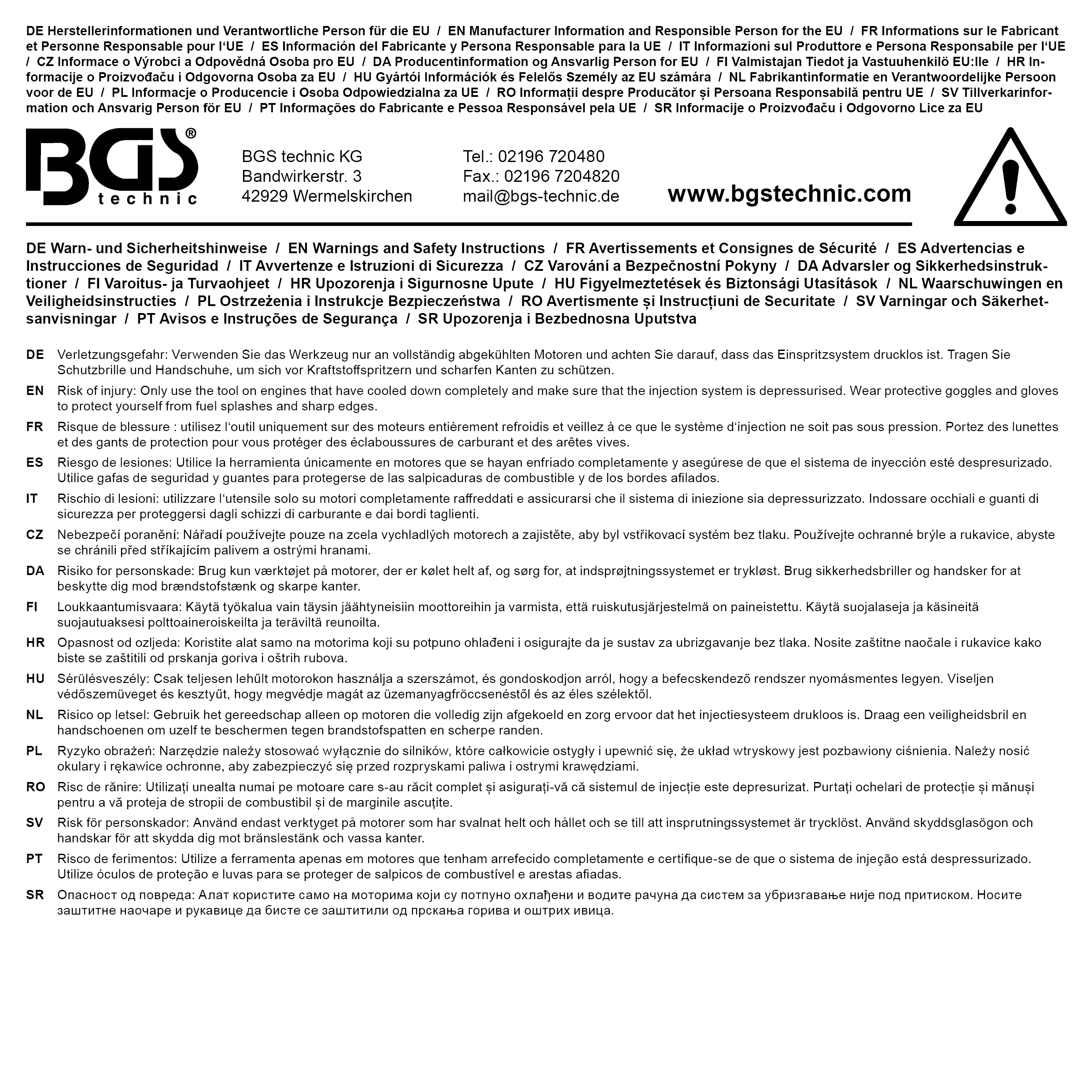 BGS Einspritzdüsenrohr-Dichtring-Montagewerkzeug | für PSA 1.6L Diesel