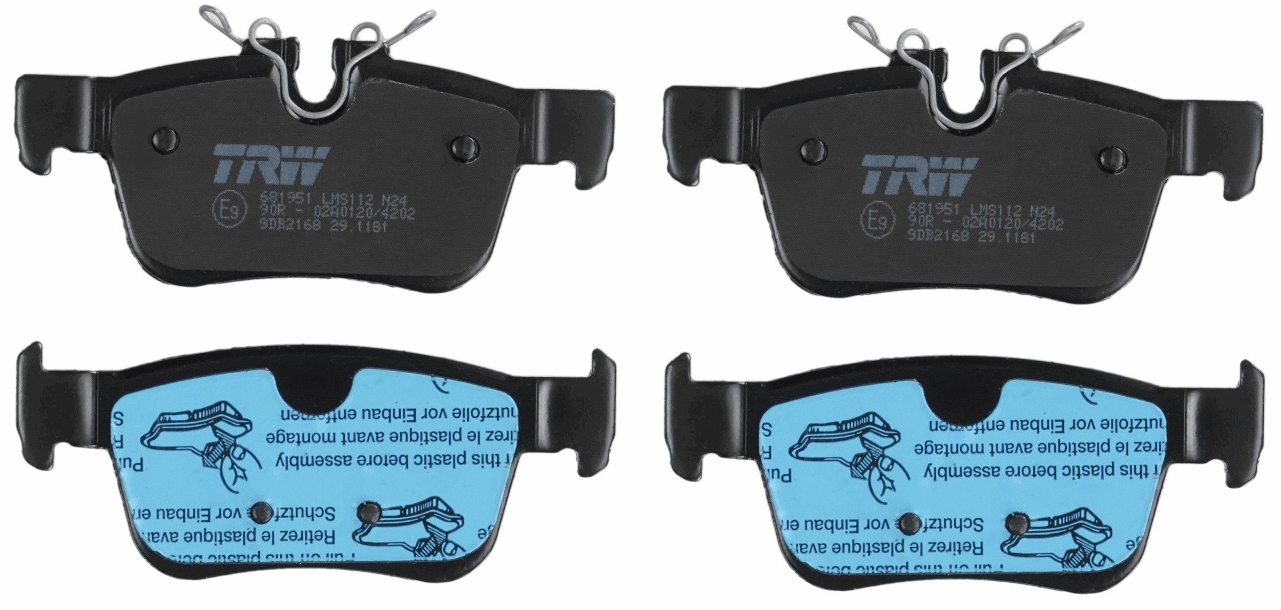 Bremsbelagsatz, Scheibenbremse