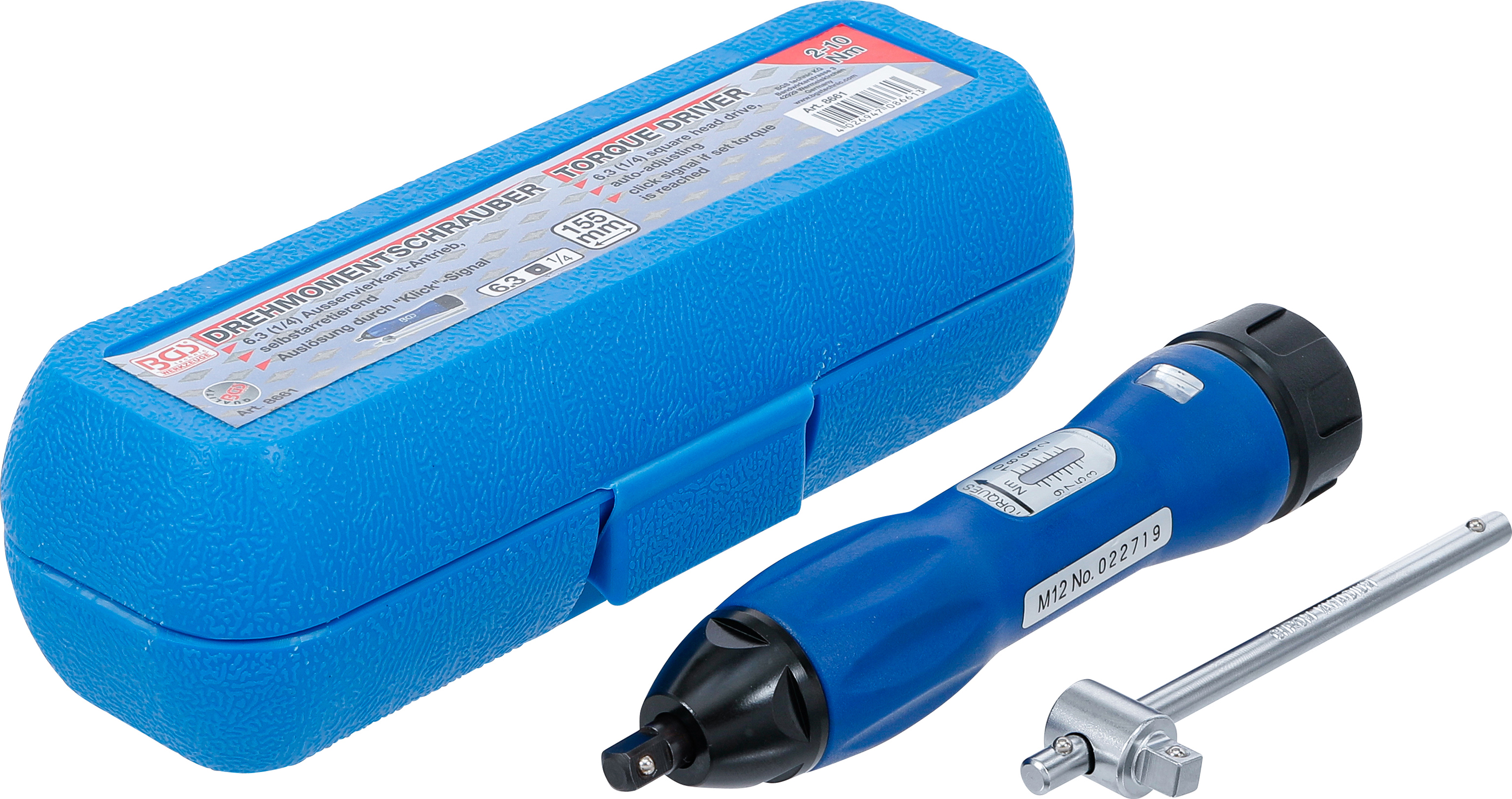 BGS Drehmomentschrauber | Abtrieb Außenvierkant 6,3 mm (1/4") | 2 - 10 Nm