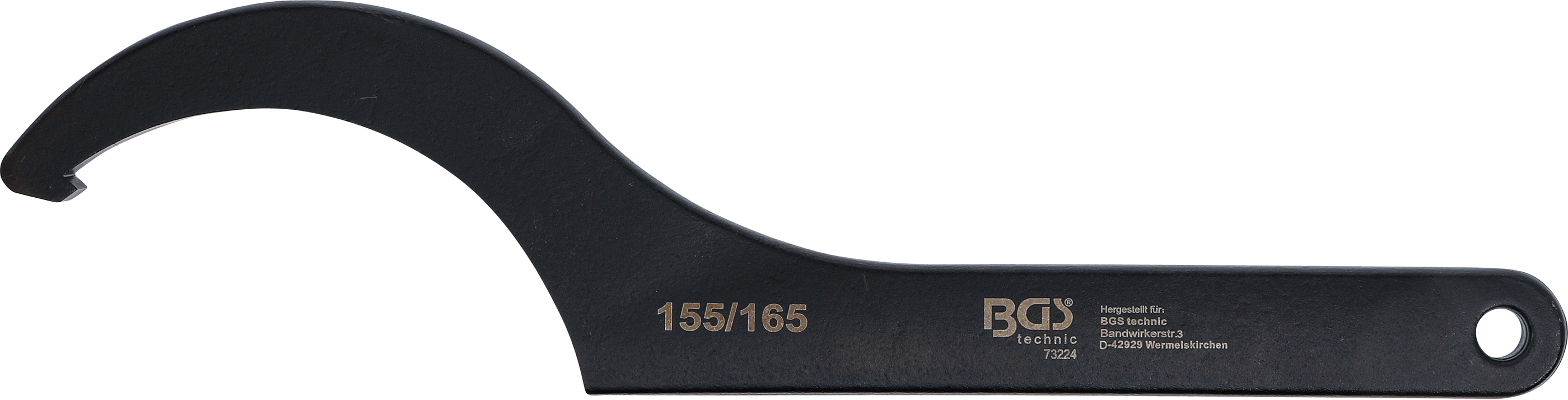 BGS Hakenschlüssel mit Nase | 155 - 165 mm