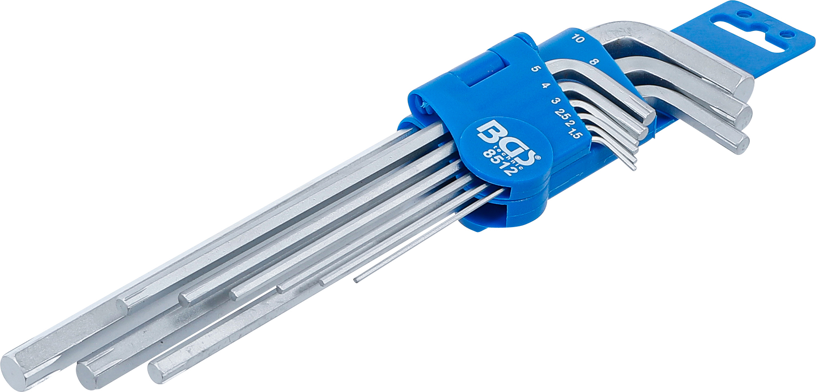 BGS Spezial-Winkelschlüssel-Satz | Innensechskant 1,5 - 10 mm | 9-tlg.