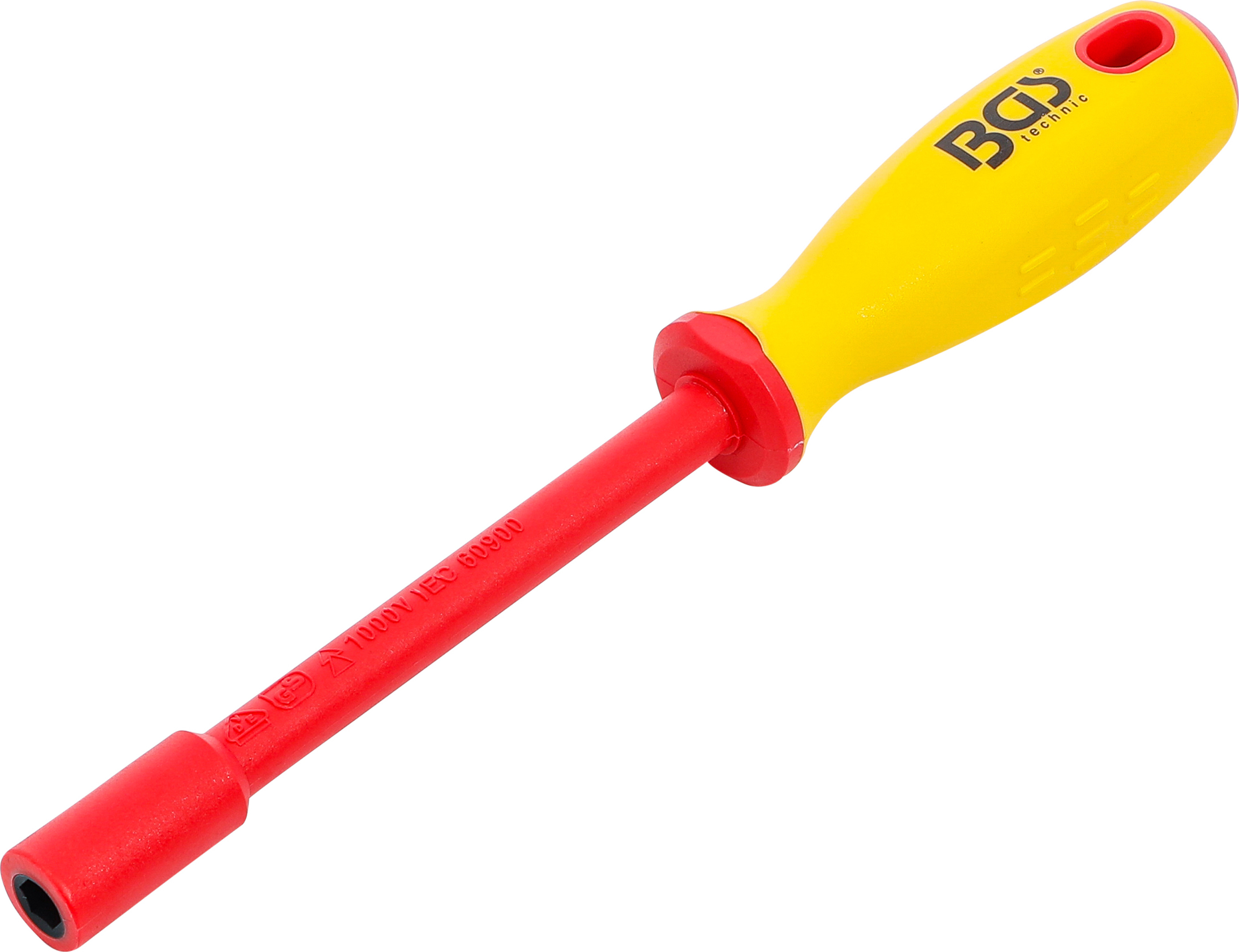 BGS VDE-Steckschlüssel-Schraubendreher | Sechskant | SW 7 mm | Klingenlänge 125 mm