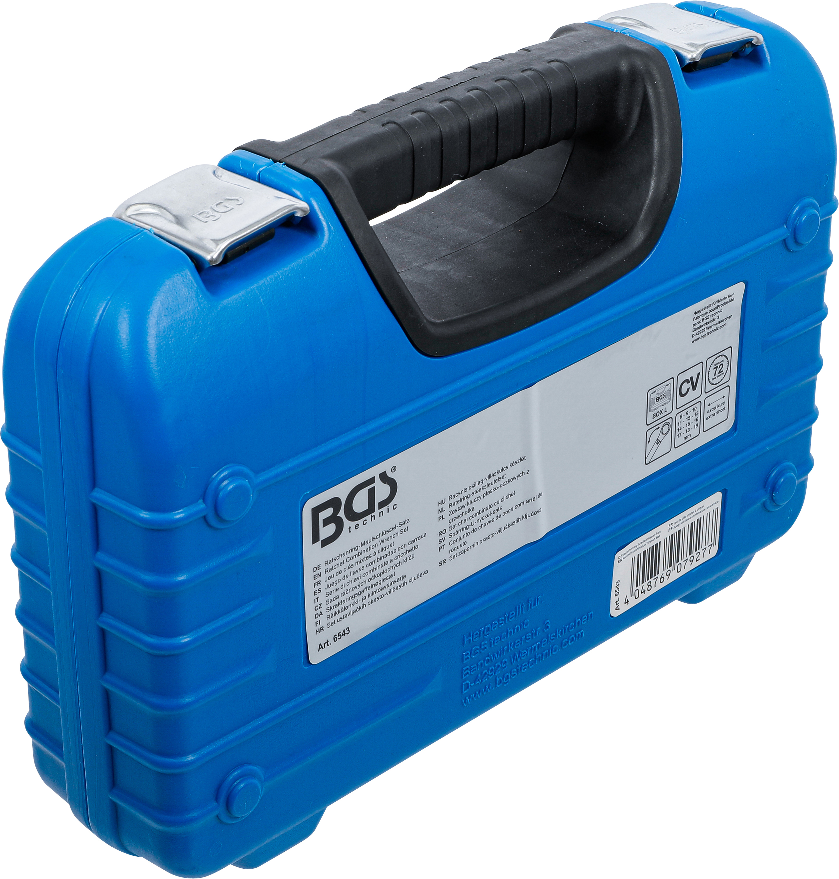 BGS Ratschenring-Maulschlüssel-Satz | kurz | abwinkelbar | SW 8 - 19 mm | 12-tlg.