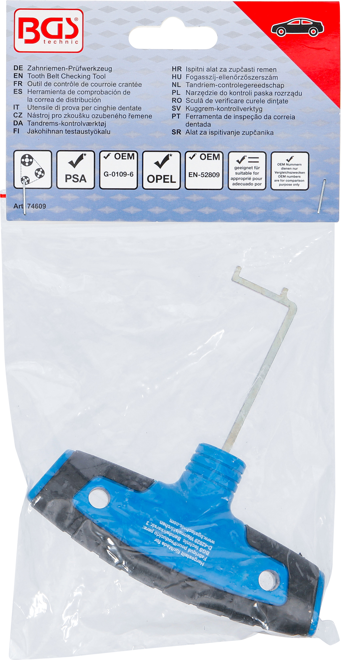 BGS Zahnriemen-Prüfwerkzeug | für 1.0 L und 1.2 L PSA-Motoren