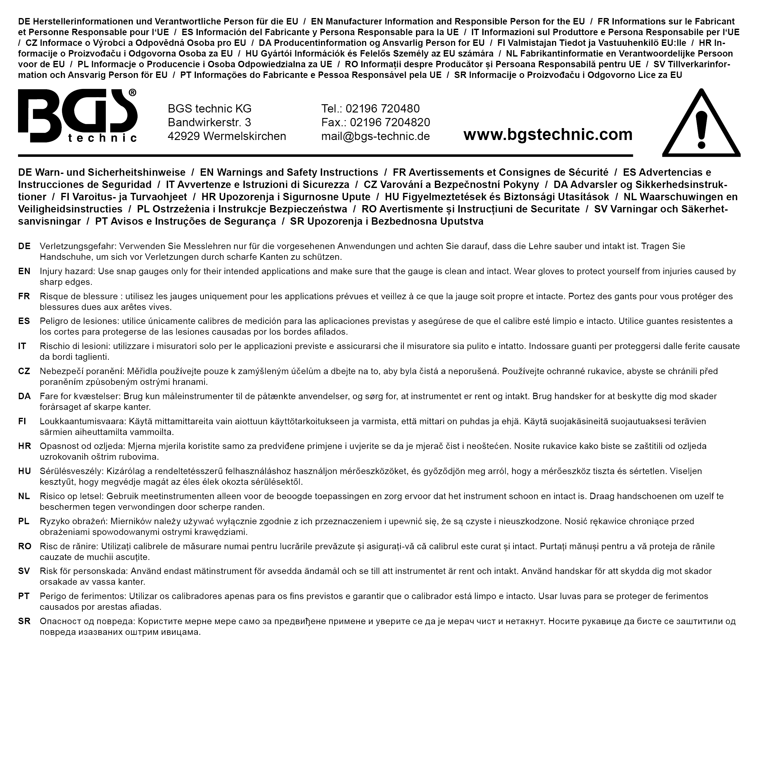 BGS Stahl-Maßstab | biegsam | Edelstahl | rostfrei | 0,5 m