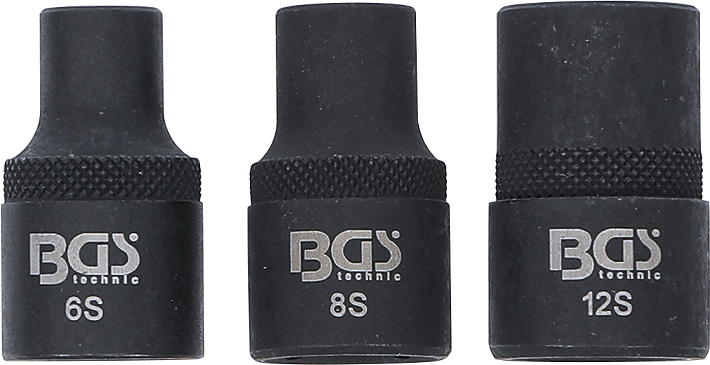 BGS Steckschlüssel-Einsatz-Satz | Keil-Profil (für RIBE) M6S, M8S, M12S | 3-tlg.