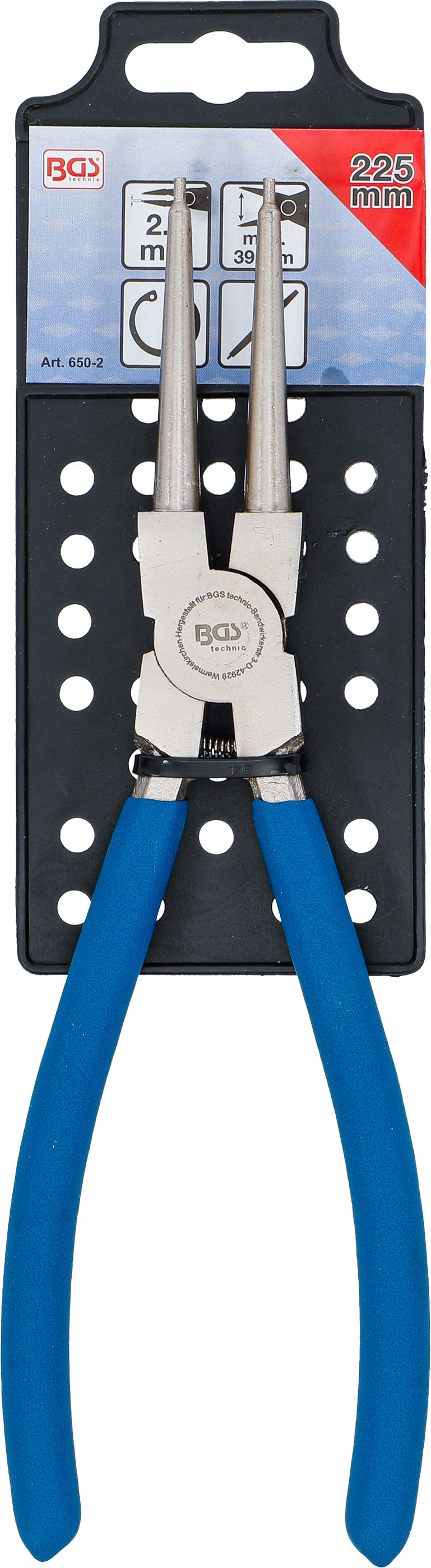 BGS Sprengringzange | gerade | für Innensprengringe | 225 mm