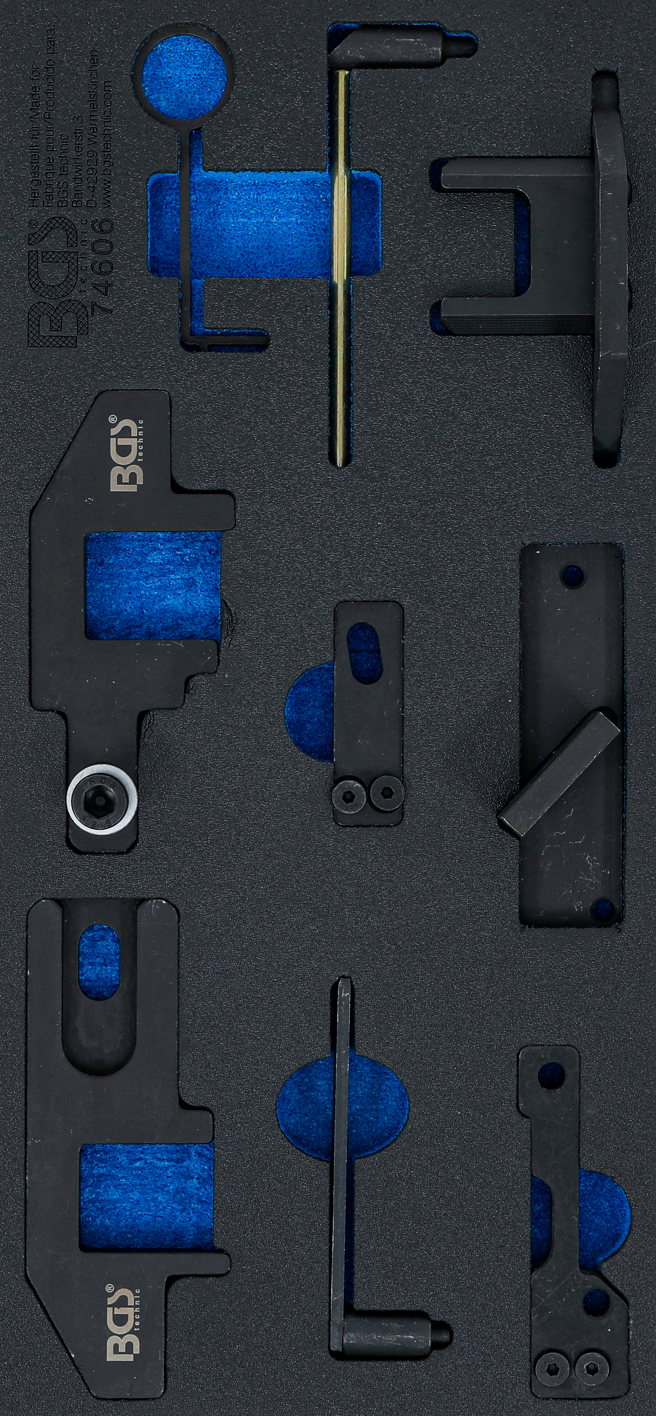 BGS Werkstattwageneinlage 1/3: Motor-Einstellwerkzeug-Satz | für PSA 1.0 EB0 / 1.2 EB2 Benziner