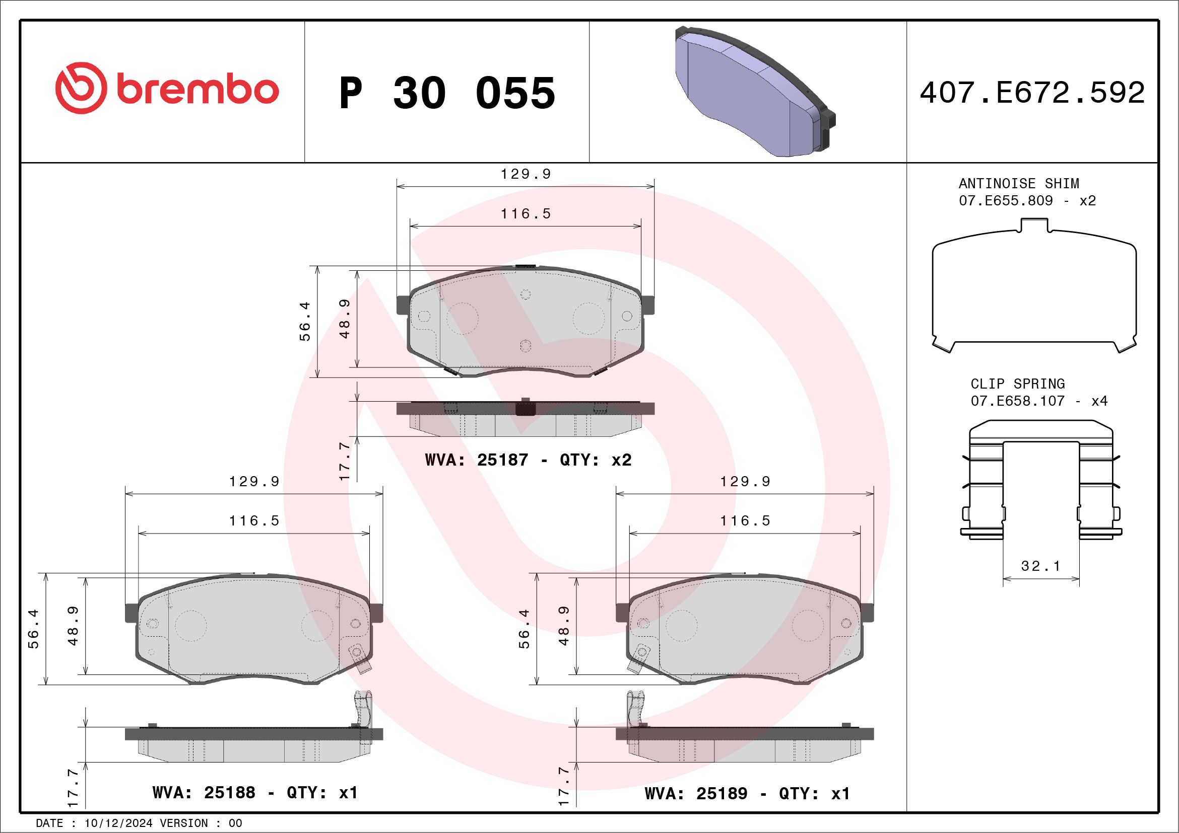 Bremsbelagsatz, Scheibenbremse