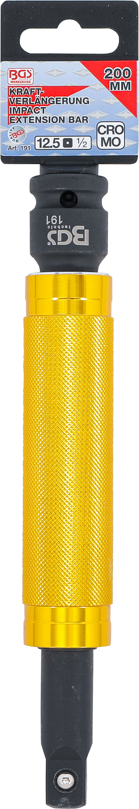 BGS Kraft-Verlängerung mit kugelgelagertem Griff | 12,5 mm (1/2") | 200 mm