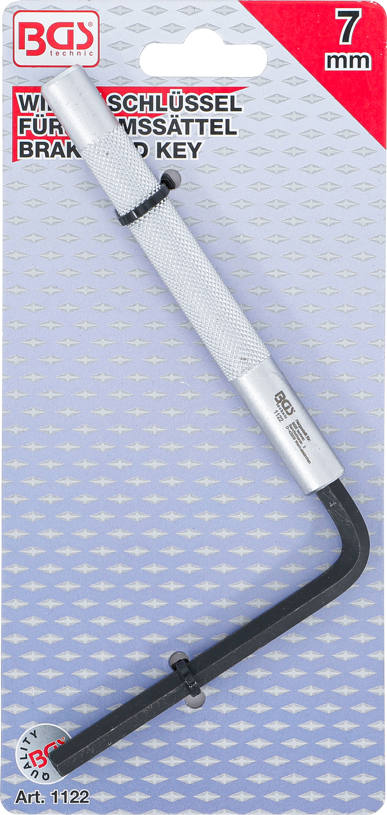 BGS Winkelschlüssel für Bremssättel | Innensechskant 7 mm
