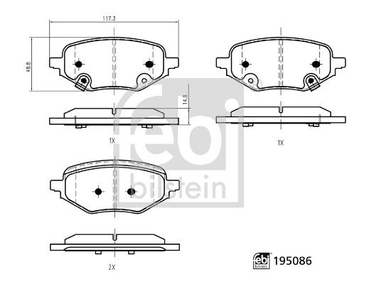 Bremsbelagsatz, Scheibenbremse