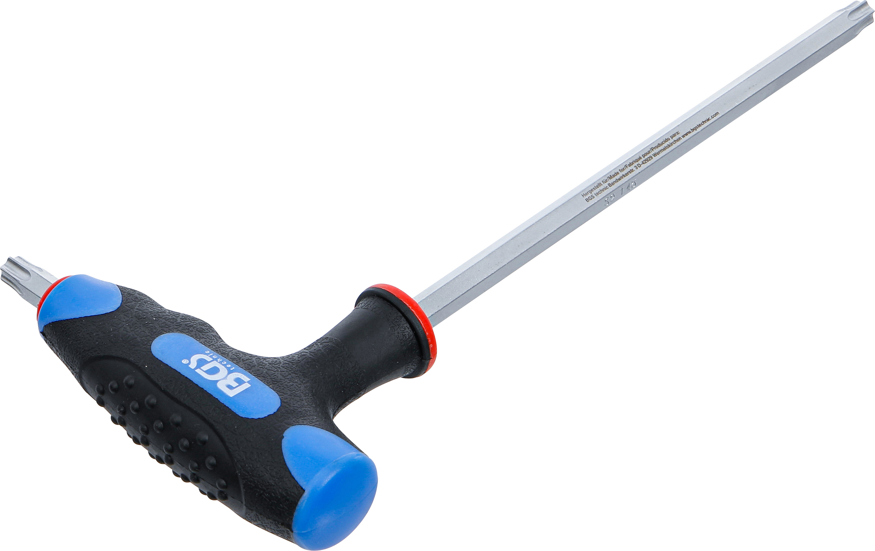 BGS Schraubendreher mit T-Griff und seitlicher Klinge | T-Profil (für Torx) T45