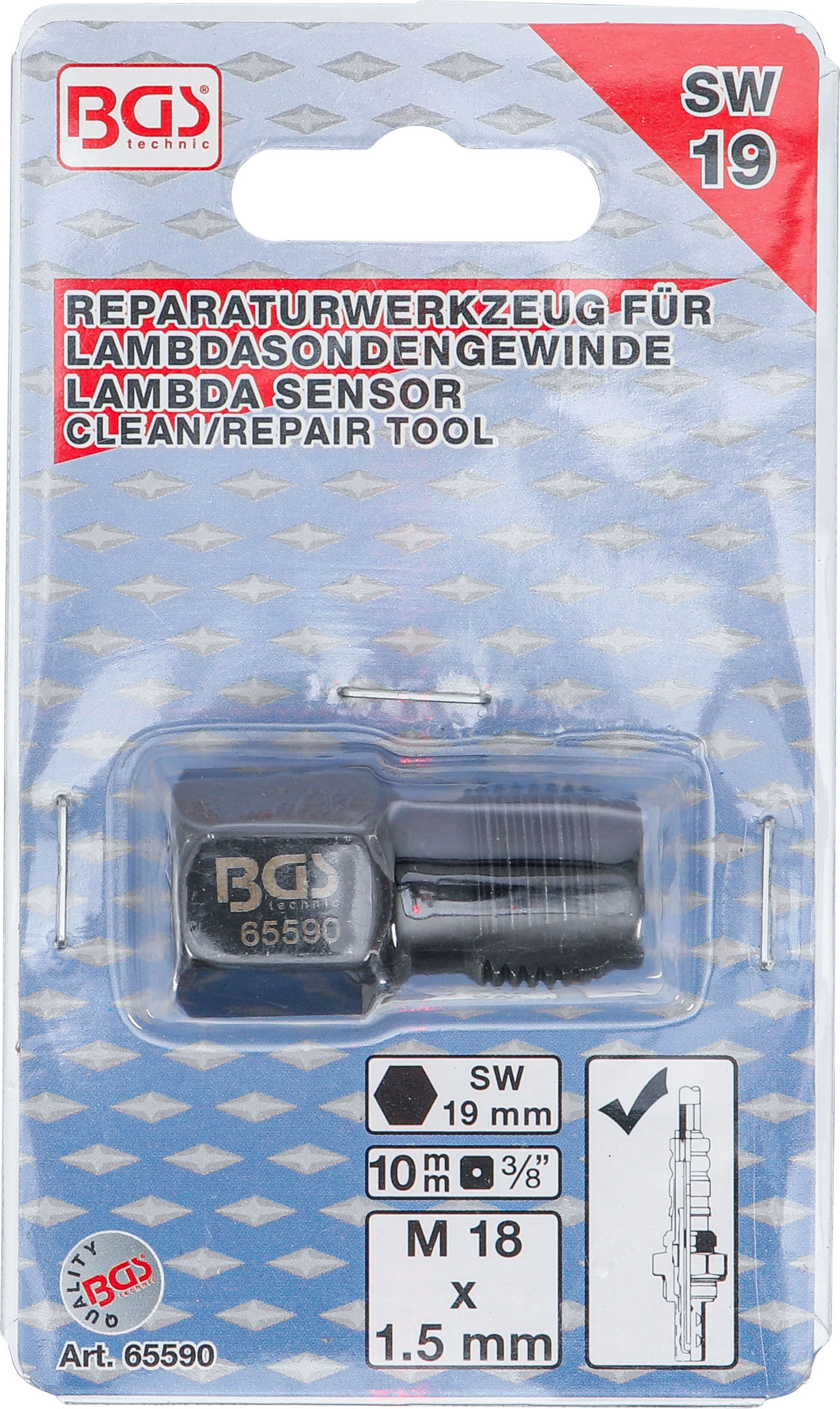 BGS Reparaturwerkzeug für Lambdasondengewinde | M18 x 1,5 mm