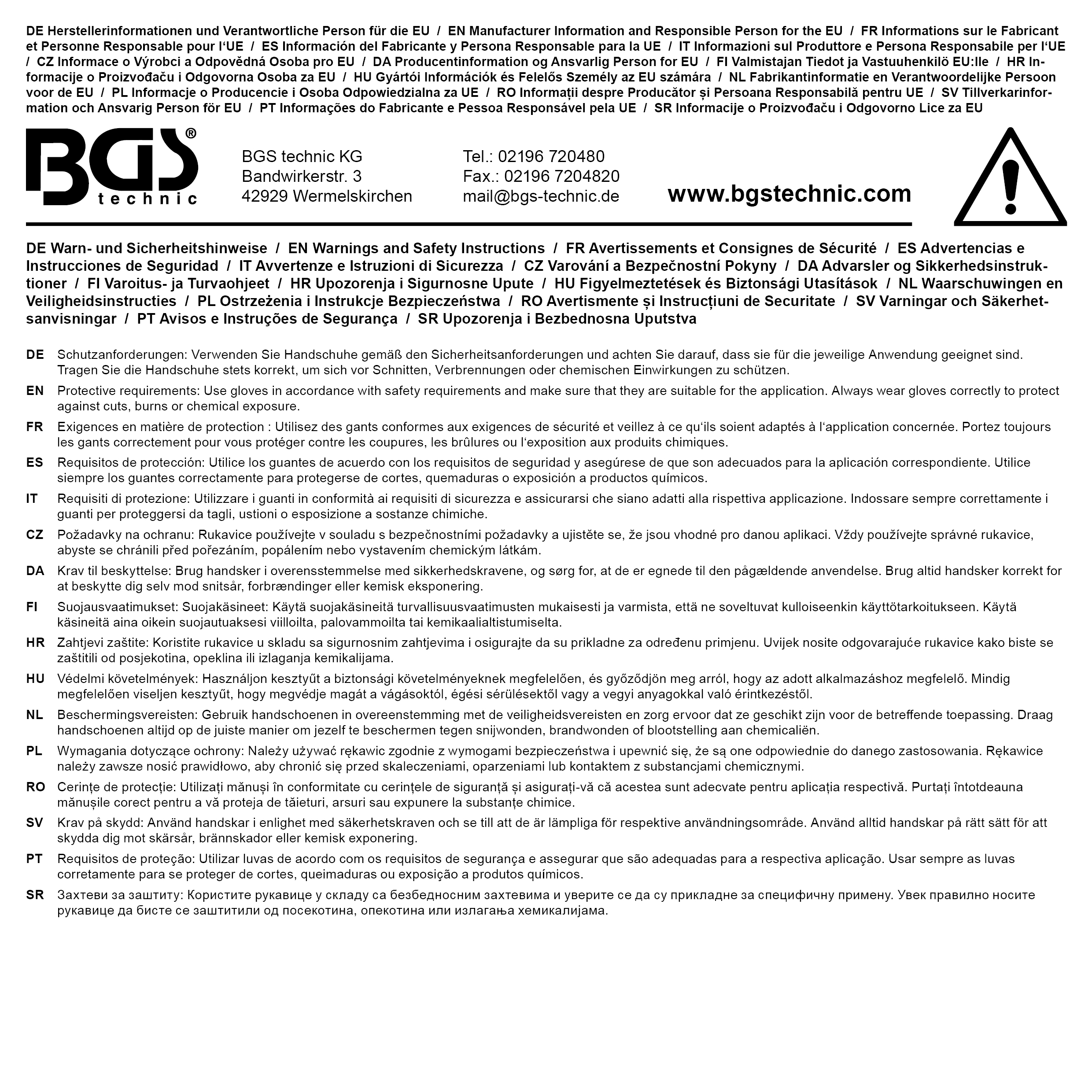 BGS Mechaniker-Handschuhe | Größe 7 (S)