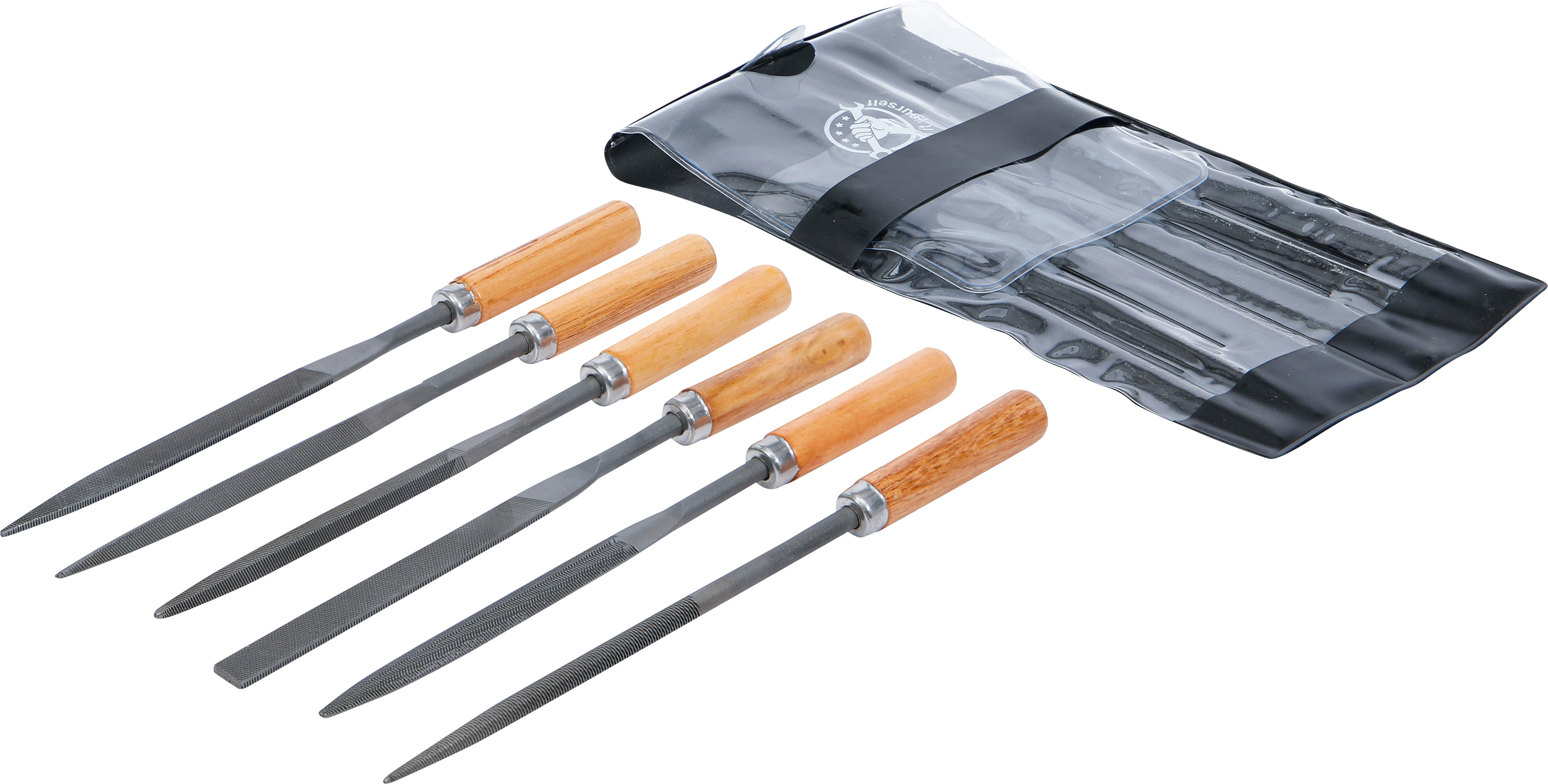 BGS Schlüsselfeilen-Satz | Holzheft | 100 mm | 6-tlg.