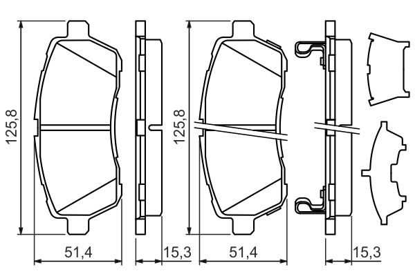 Bremsbelagsatz, Scheibenbremse