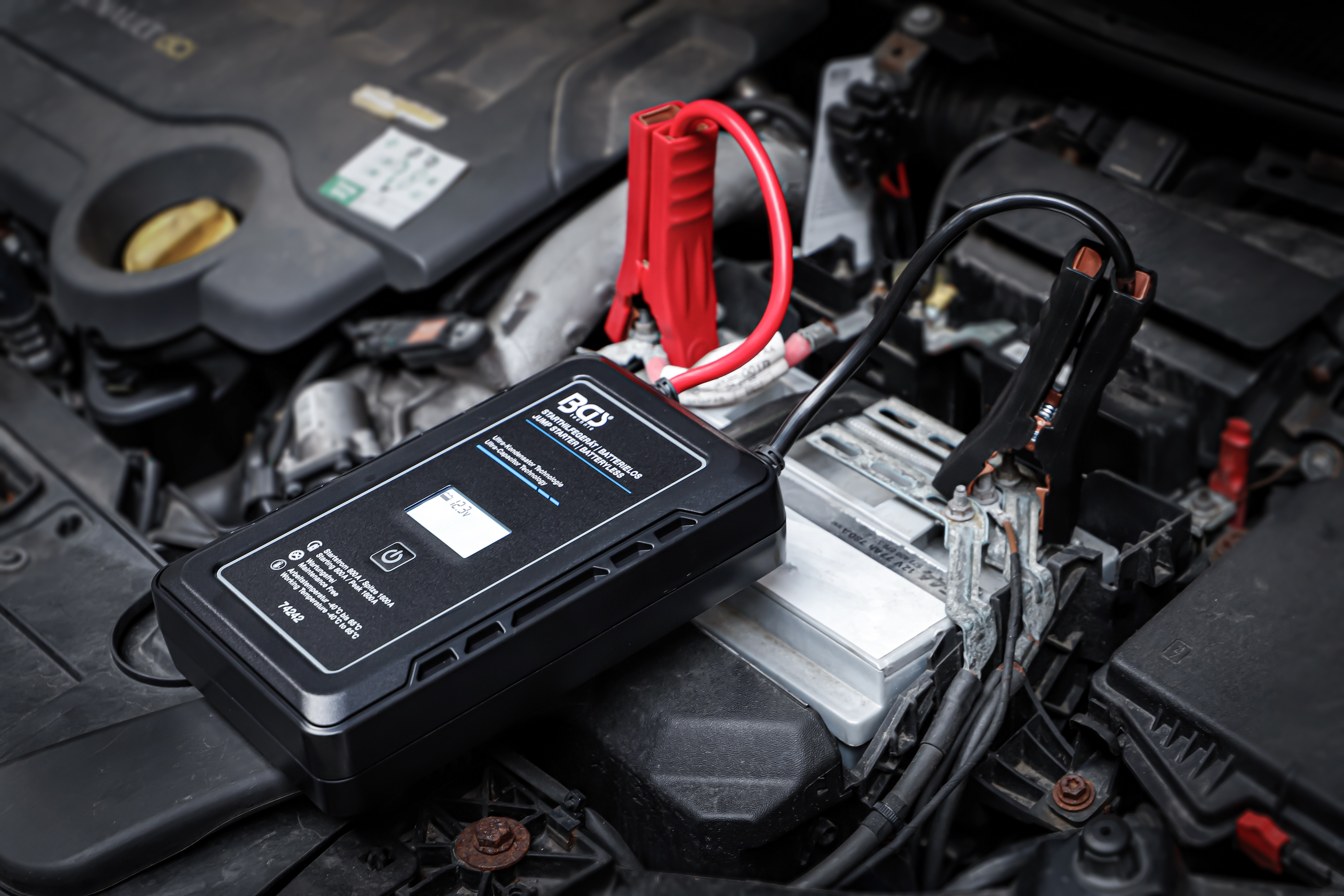 BGS Starthilfegerät | Batterielos | mit Ultra-Kondensator Technologie | 12 V / 800 A / 1600 A